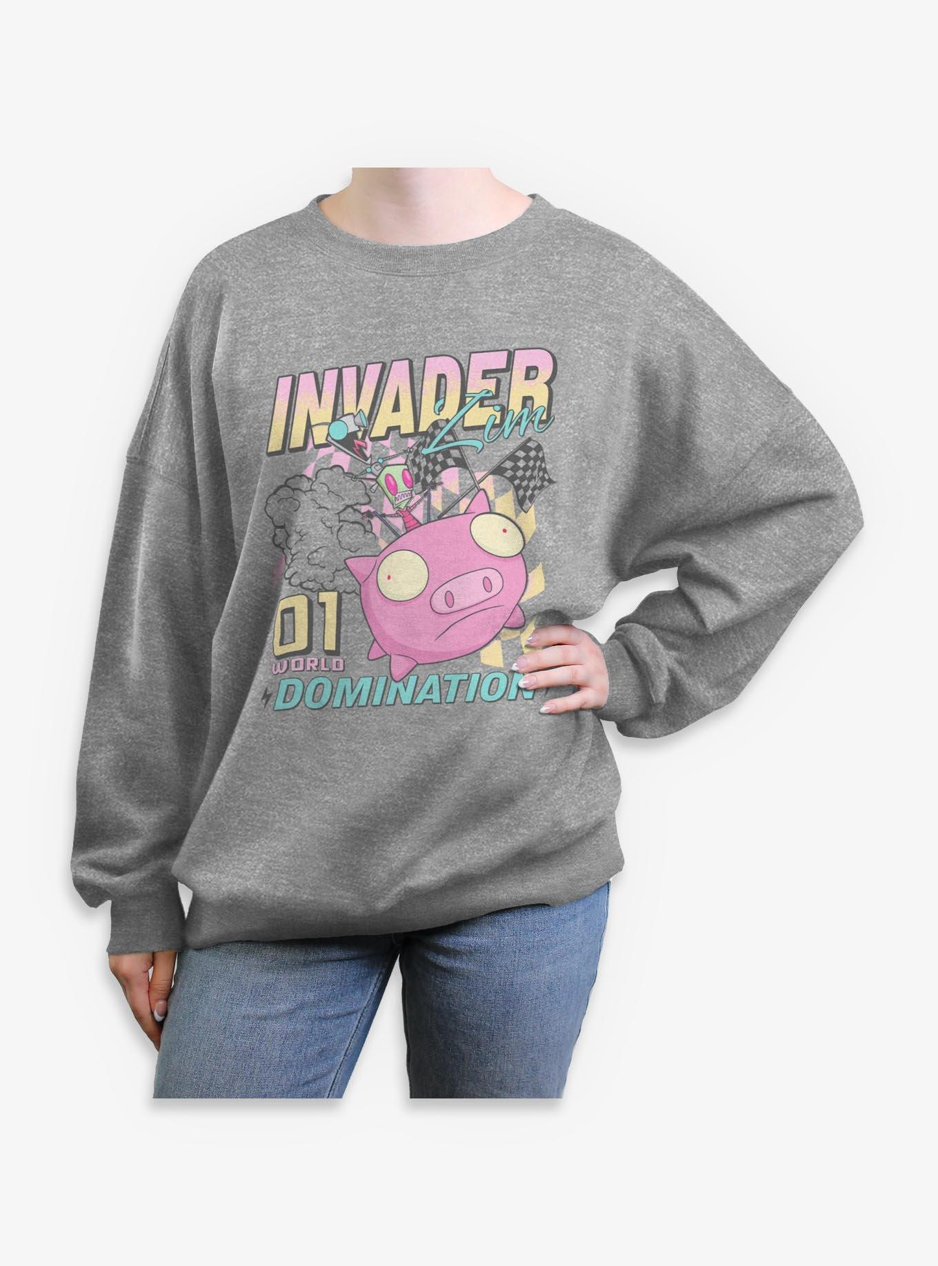 Invader ZIM World Domination Girls Oversized Sweatshirt, , hi-res