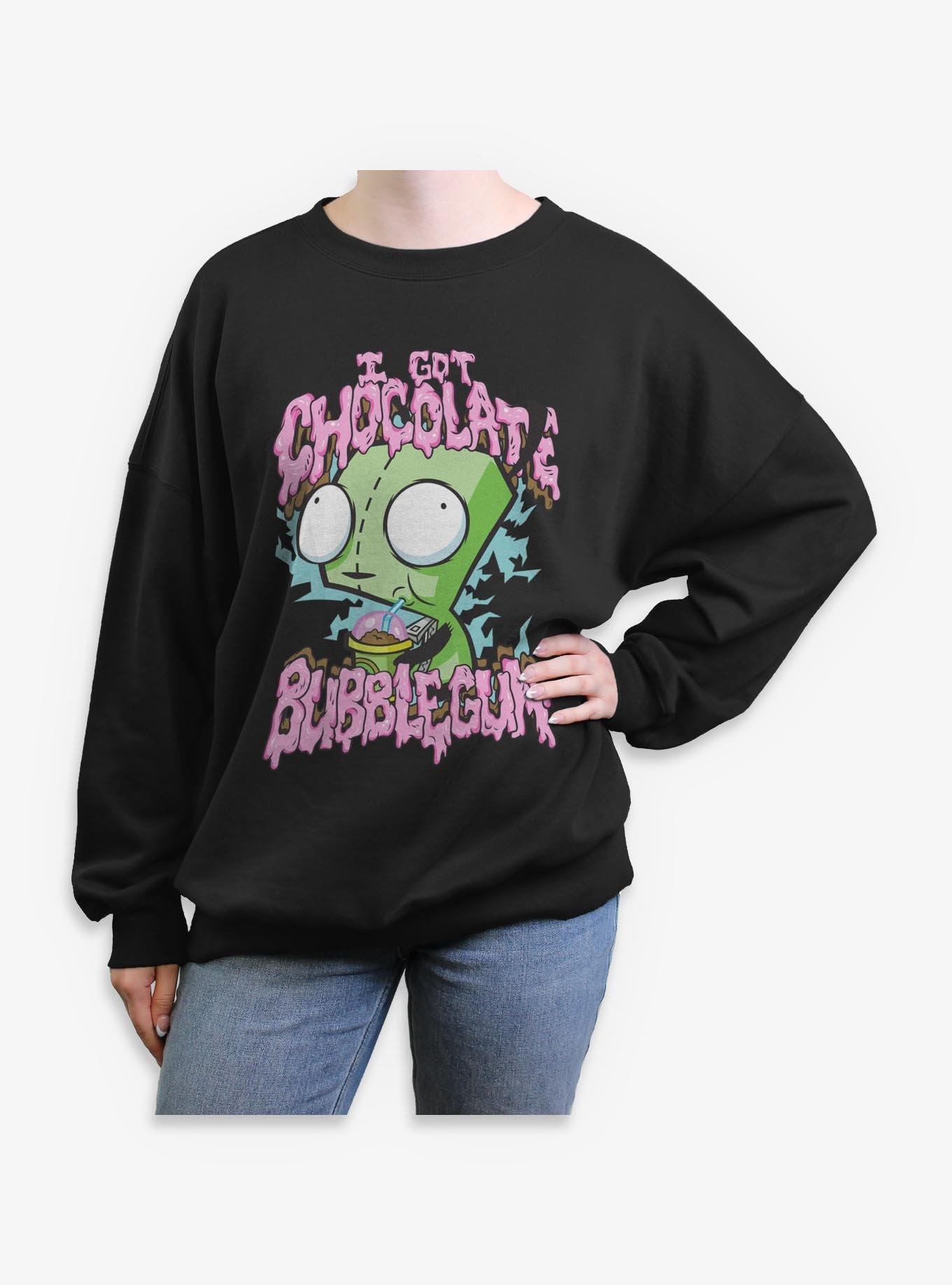 Invader ZIM Chocolate Bubblegum Girls Oversized Sweatshirt, , hi-res