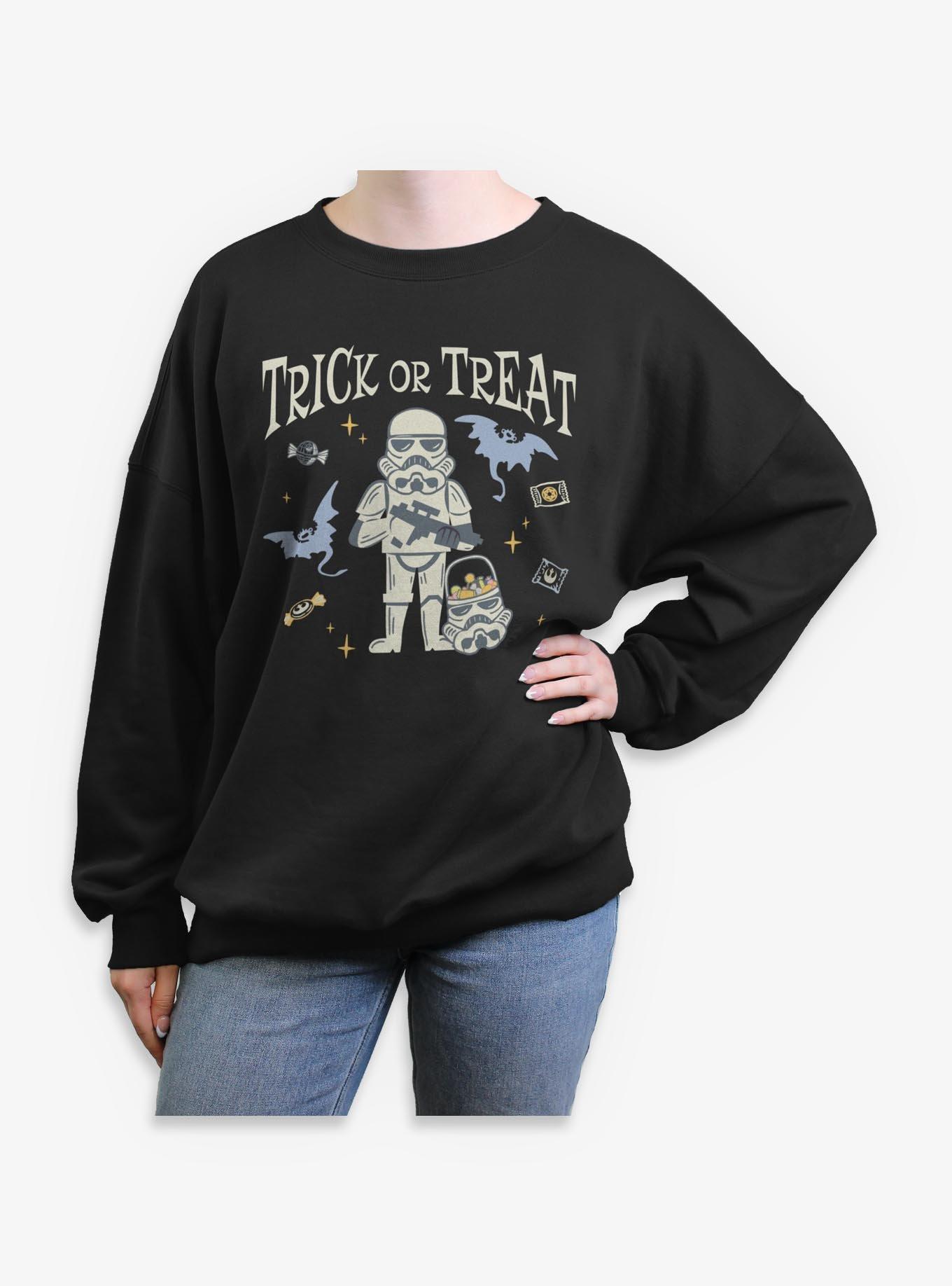 Star Wars Stormtrooper Trick Or Treat Girls Oversized Sweatshirt, BLACK, hi-res