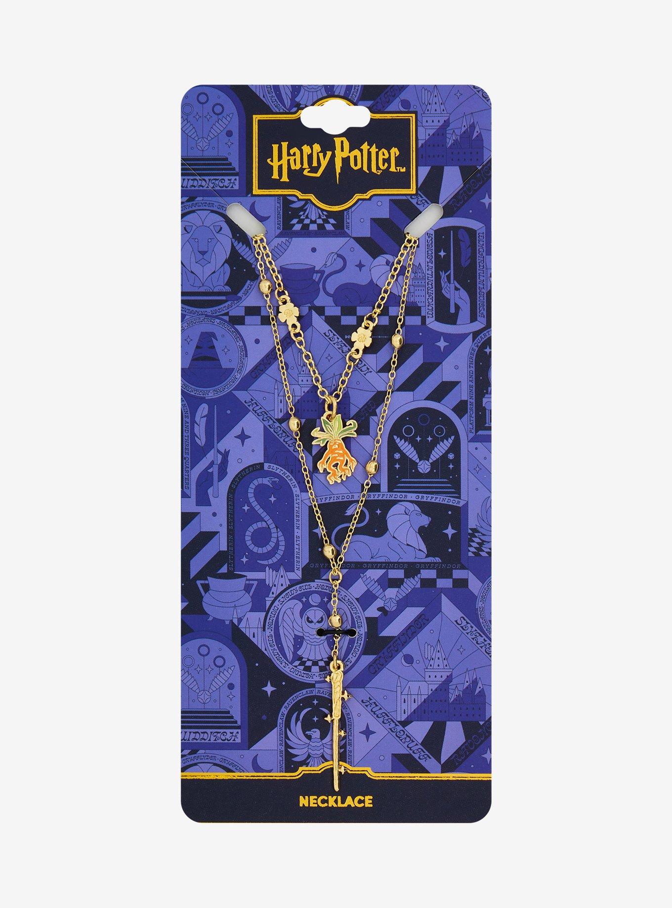 Harry Potter Mandrake and Wand Layered Necklace - BoxLunch Exclusive 11$