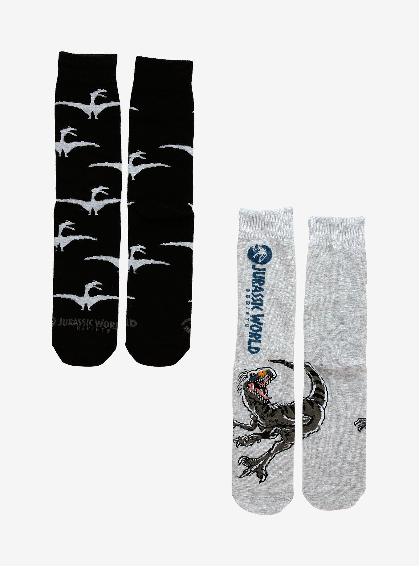 Jurassic World Rebirth Crew Socks 2 Pair, , hi-res