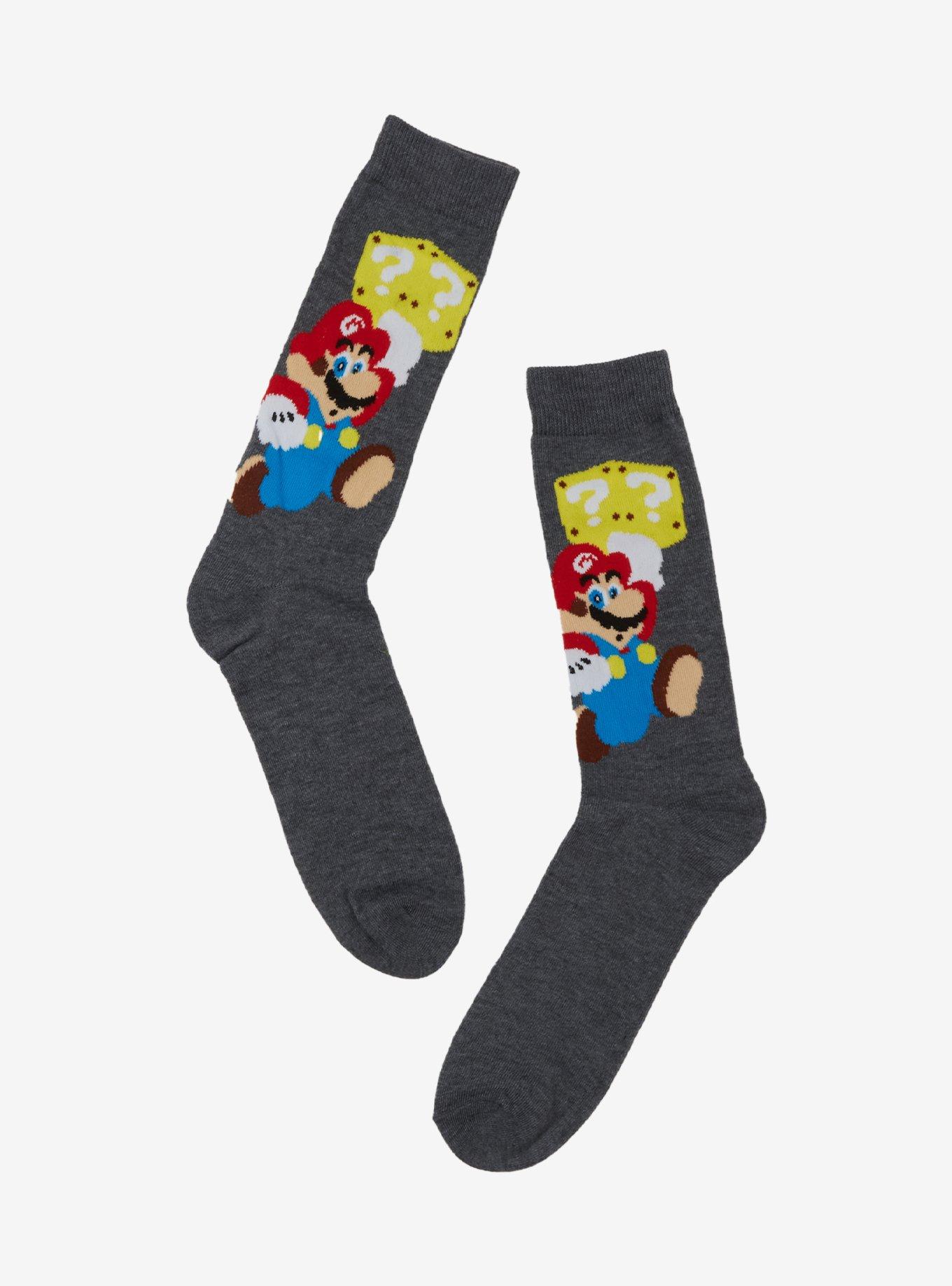 Super Mario Question Block Crew Socks, , hi-res