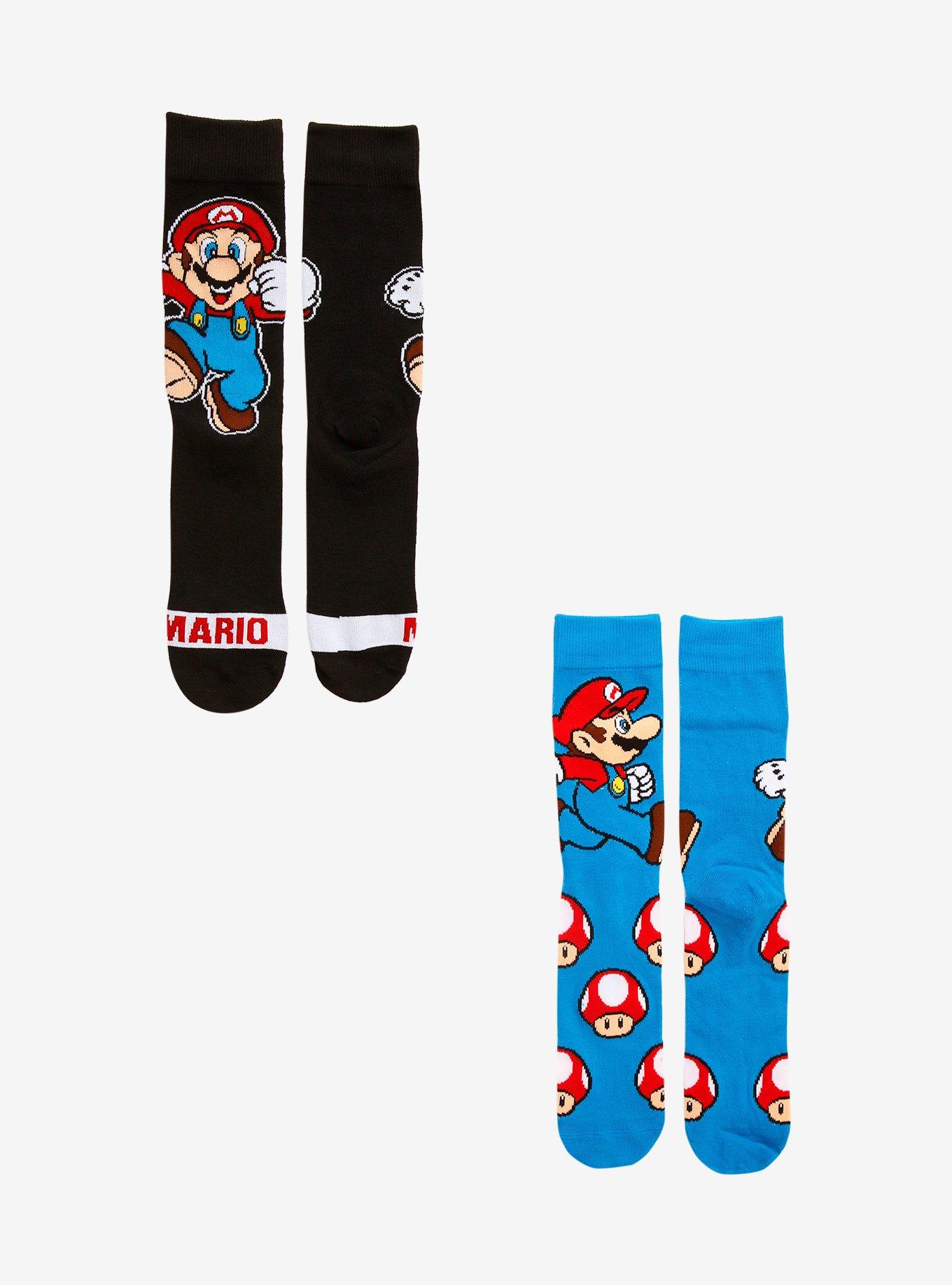 Super Mario Mushroom Crew Socks 2 Pair, , hi-res