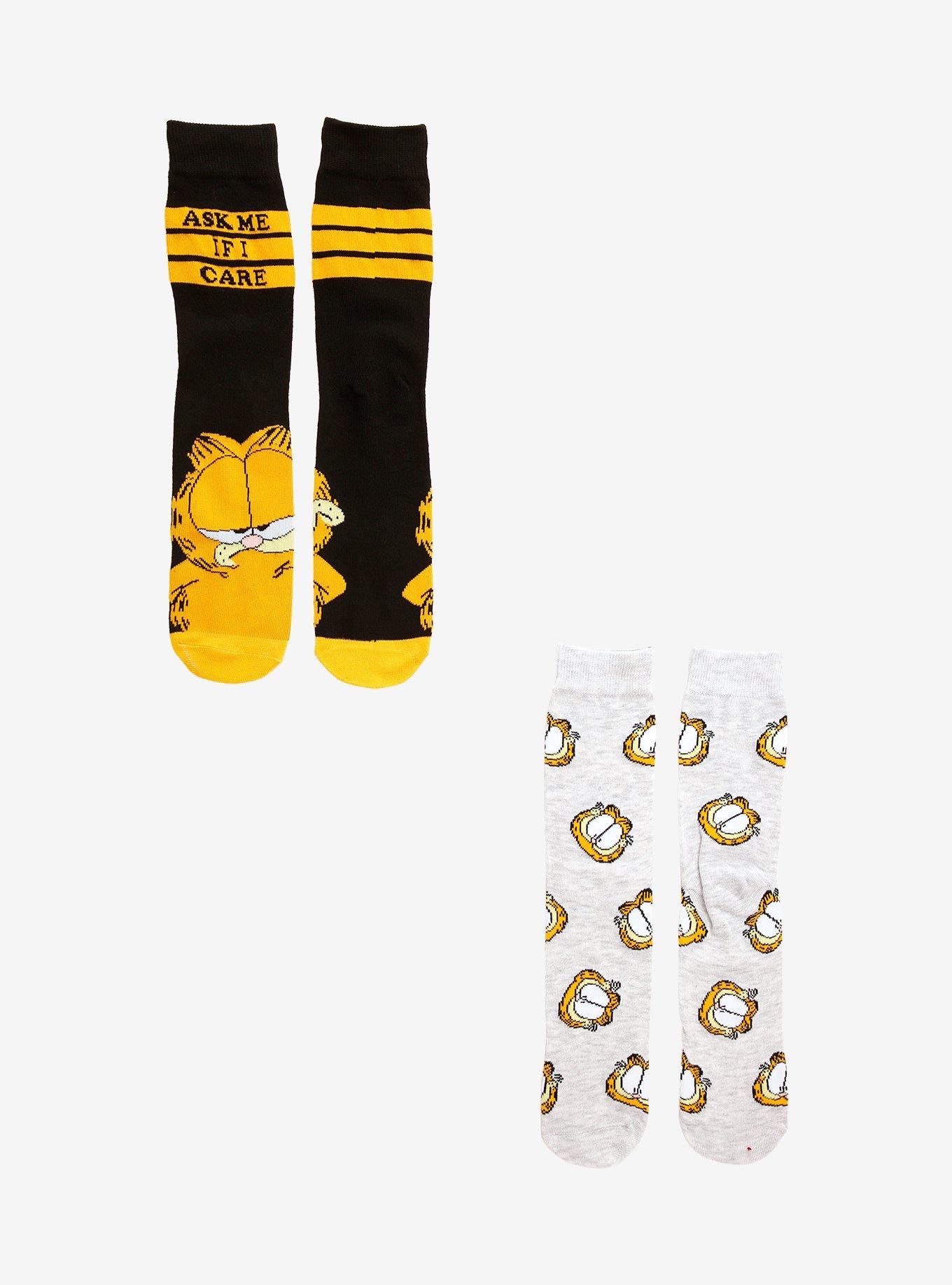 Garfield Toss Stripe Crew Socks 2 Pair, , hi-res