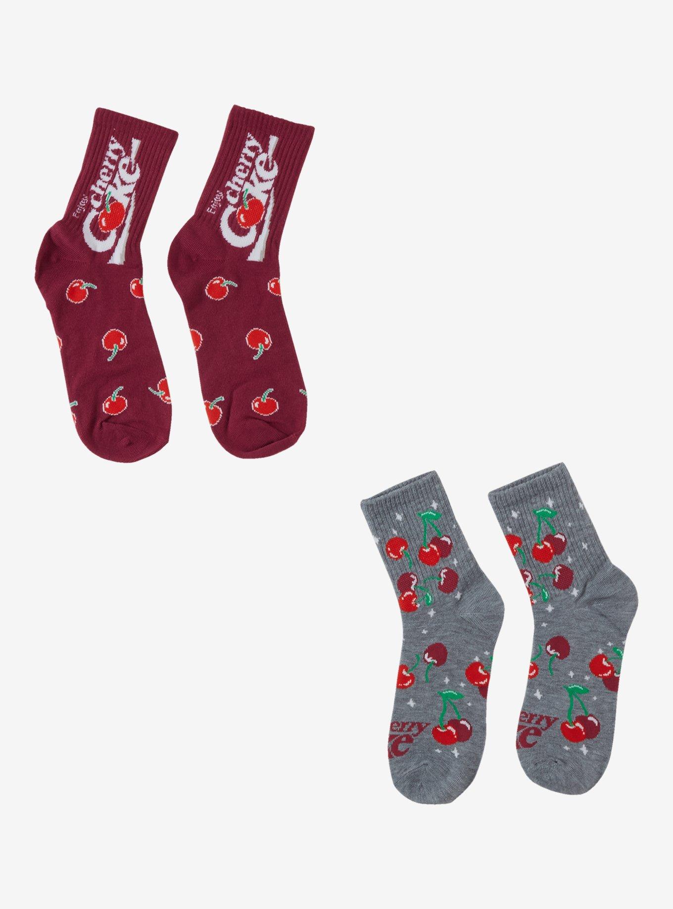 Coca-Cola Cherry Coke Ankle Socks 2 Pair, , hi-res