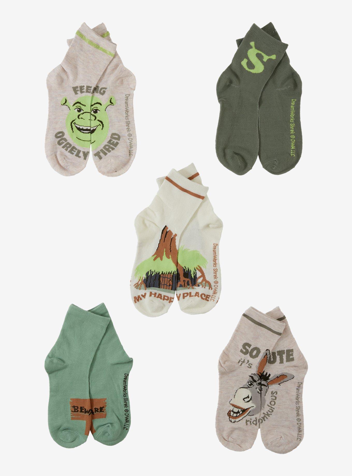 Shrek Donkey House Ankle Socks 5 Pair, , hi-res