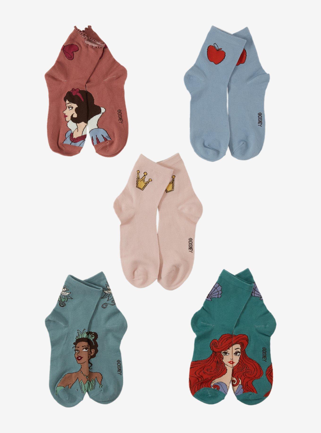 Disney Princess Portraits Ankle Socks 5 Pair, , hi-res