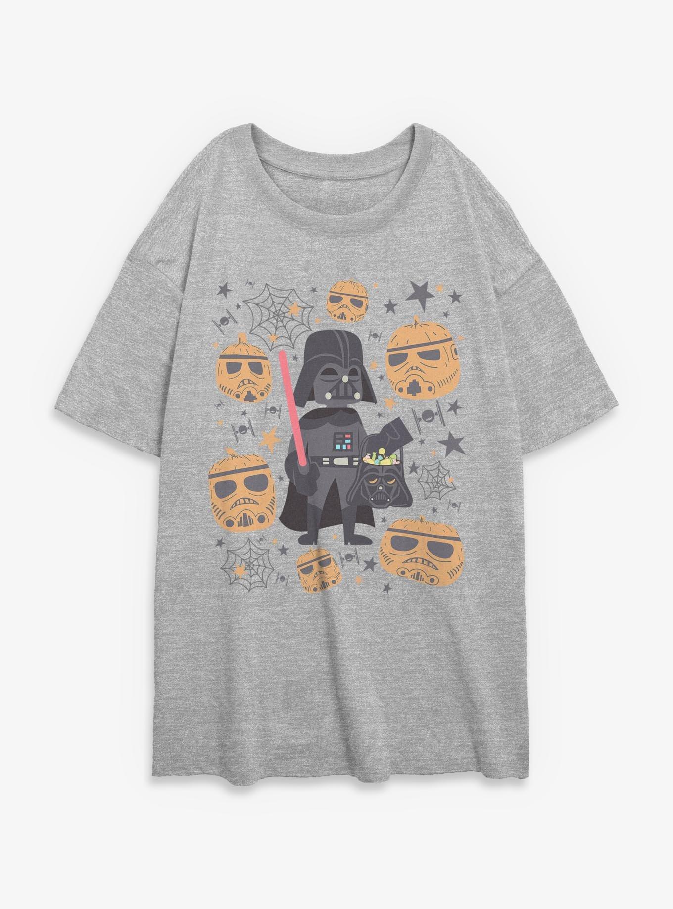 Star Wars Darth Vader & Stormptrooper Pumpkins Womens Oversized T-Shirt, , hi-res