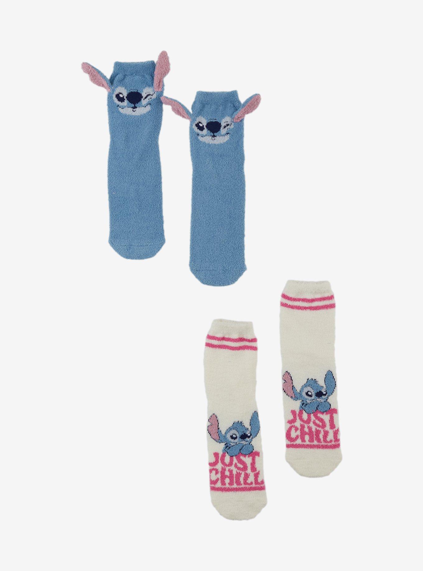 Disney Stitch Just Chill Cozy Socks, , hi-res