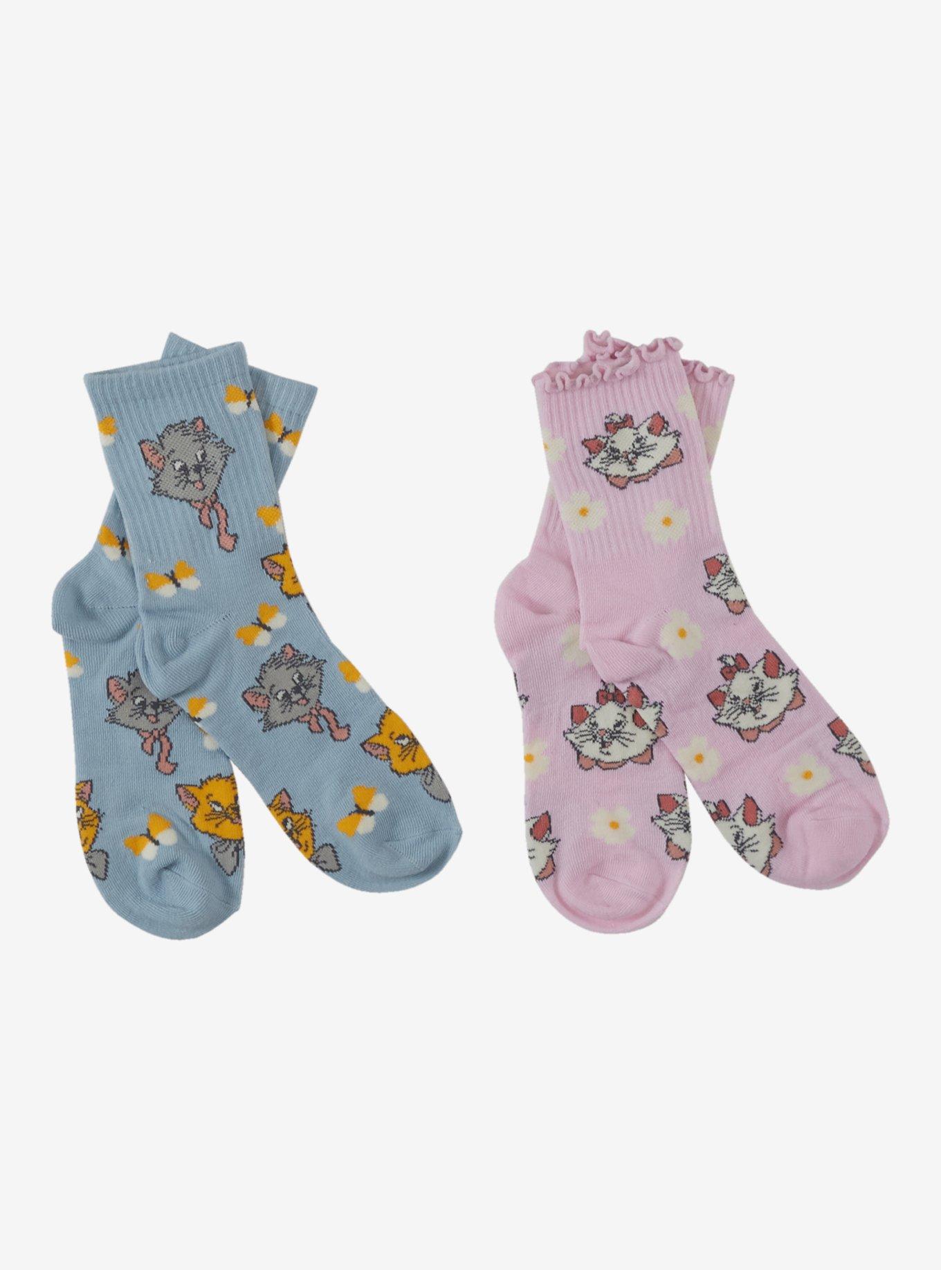 Disney The Aristocats Kitten Trio Crew Socks 2 Pair, , hi-res