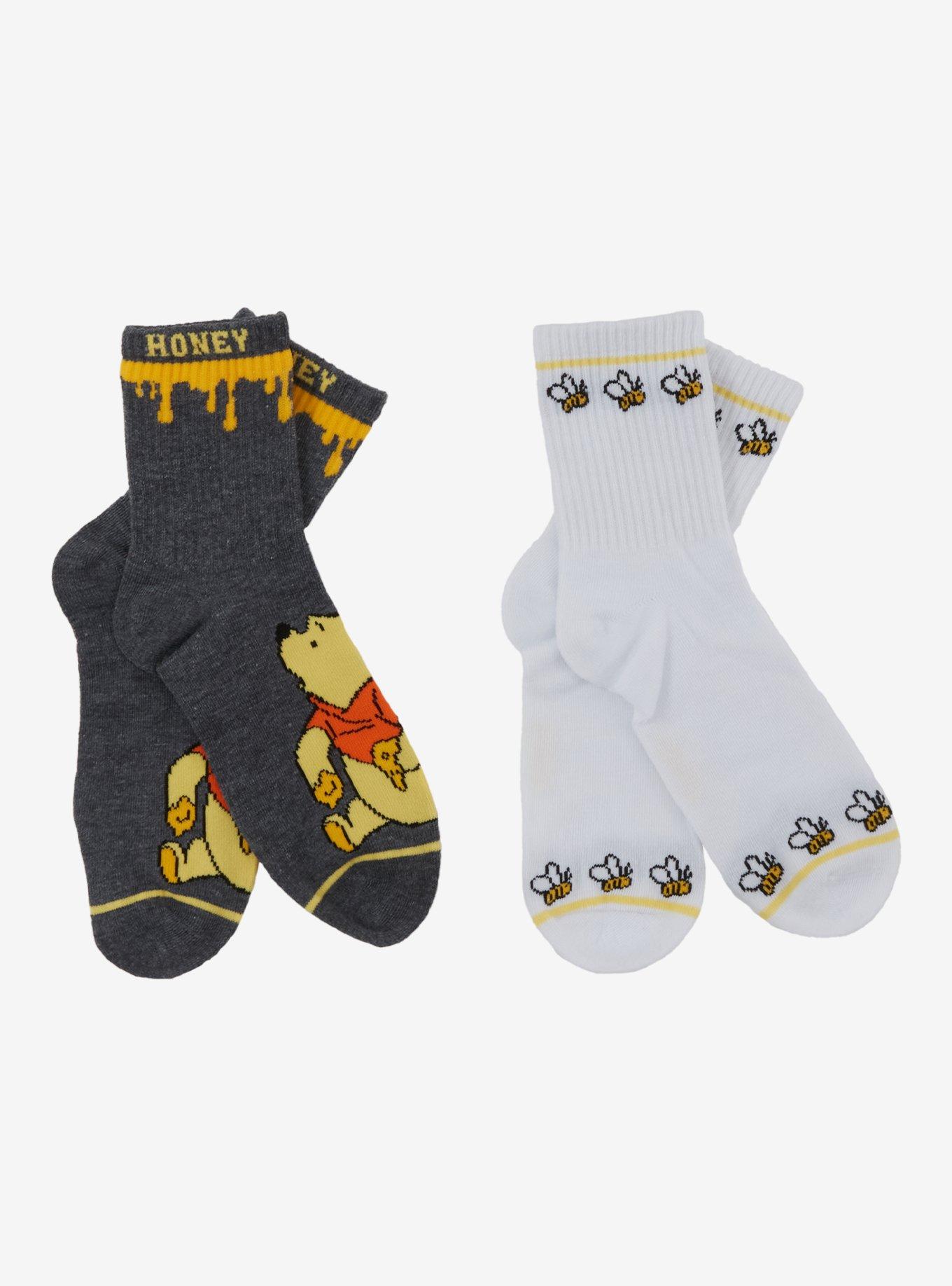 Disney Winnie The Pooh Hunny Crew Socks 2 Pair, , hi-res