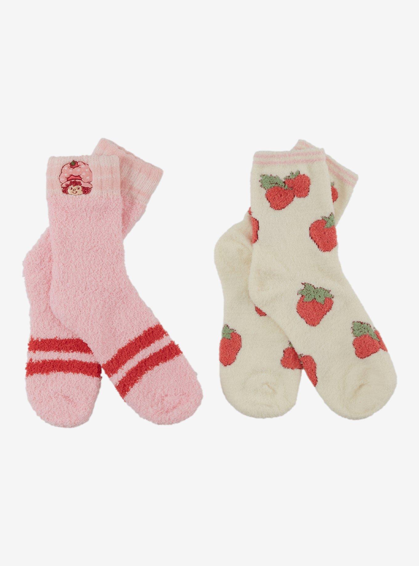 Strawberry Shortcake Varsity Toss Cozy Socks 2 Pair, , hi-res