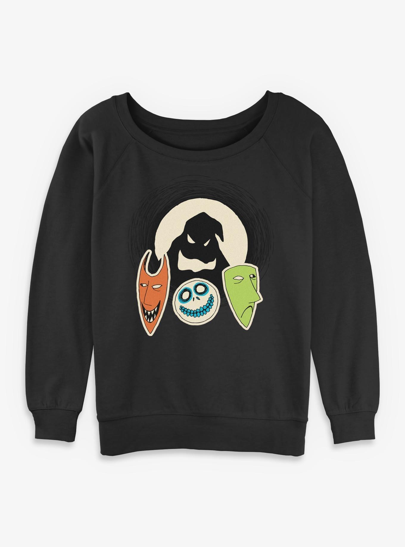 The Nightmare Before Christmas Oogie Boogie And Friends Womens Slouchy Sweatshirt, , hi-res