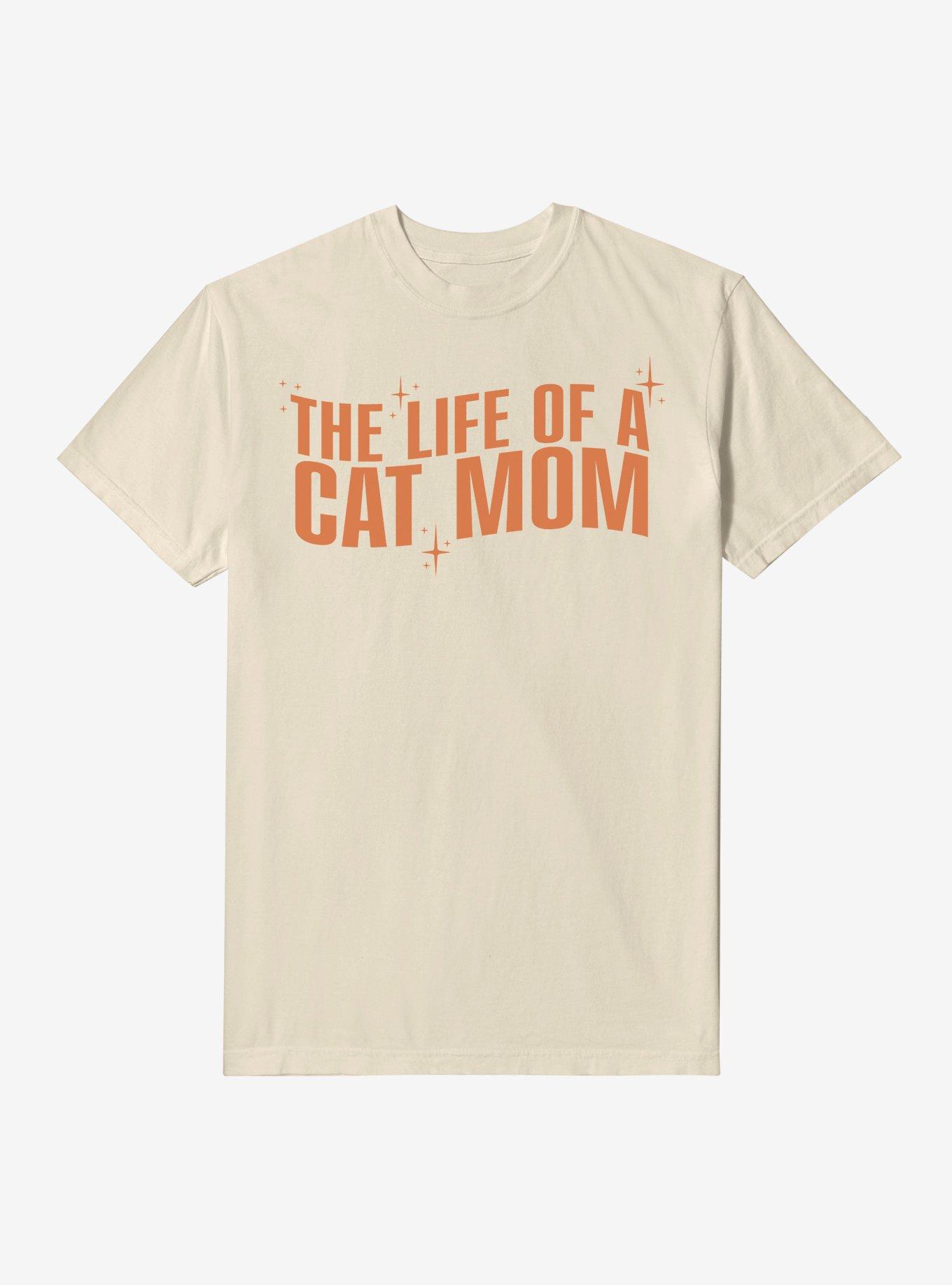 The Life Of A Cat Mom Garment Dye T-Shirt, , hi-res
