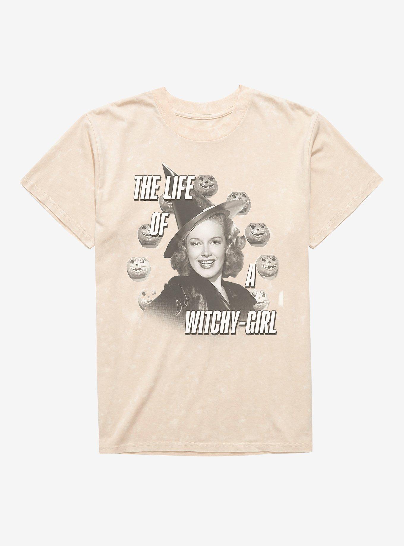 The Life Of A Witchy-Girl Mineral Wash T-Shirt, NATURAL MINERAL WASH, hi-res