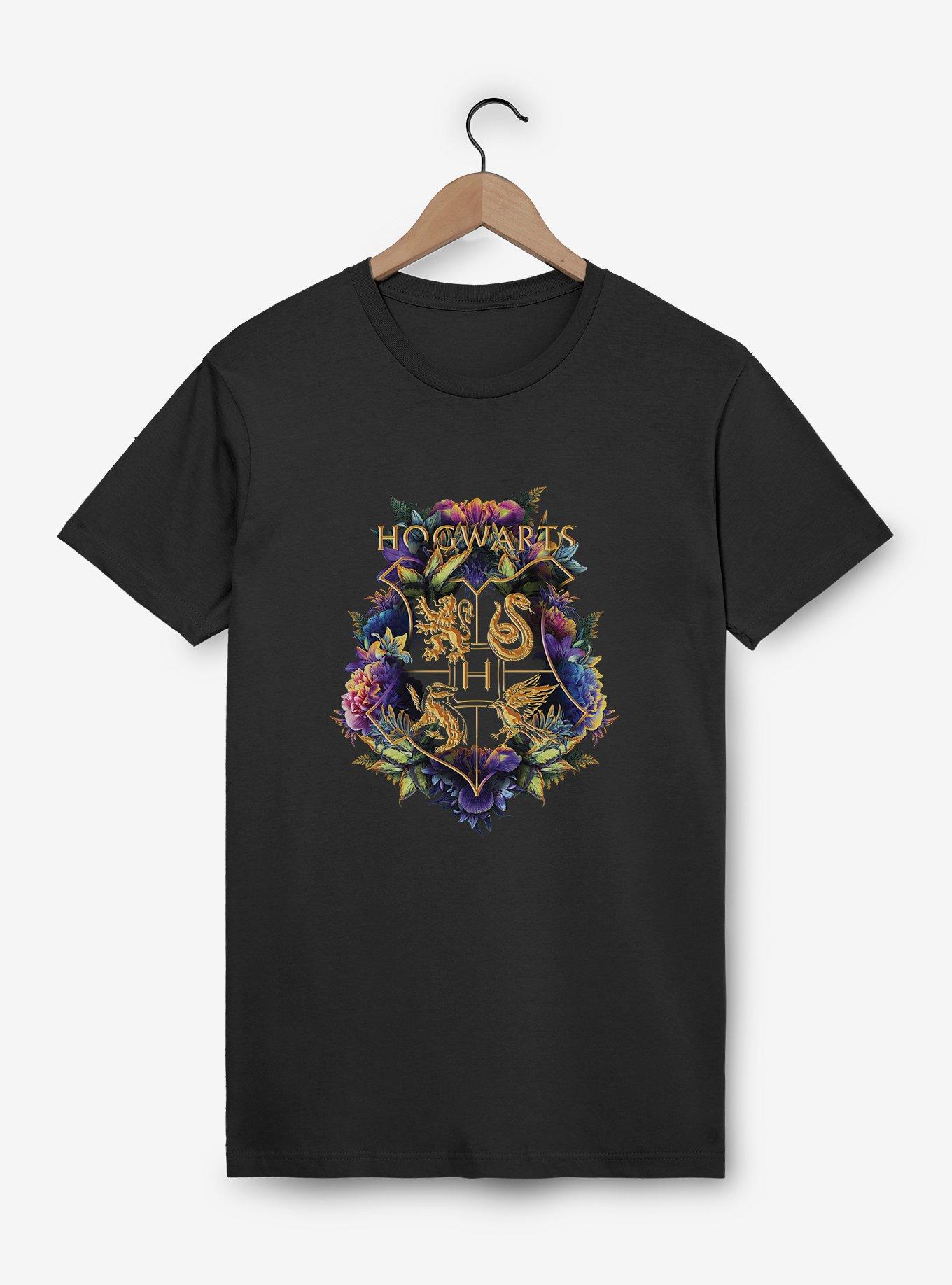 Harry Potter Hogwarts Floral Crest T-Shirt, , hi-res