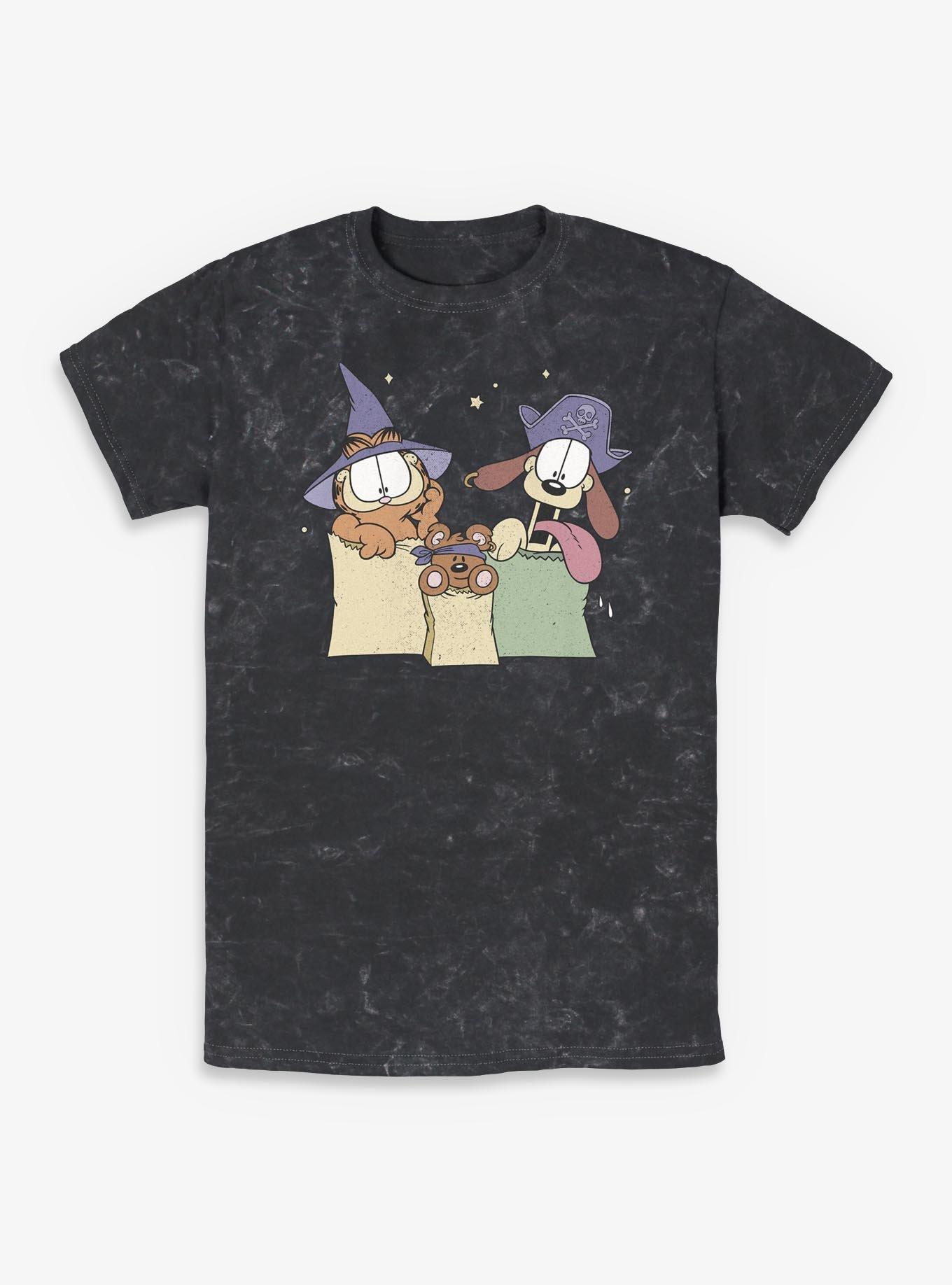 Garfield Spooky Friends Mineral Wash T-Shirt, , hi-res