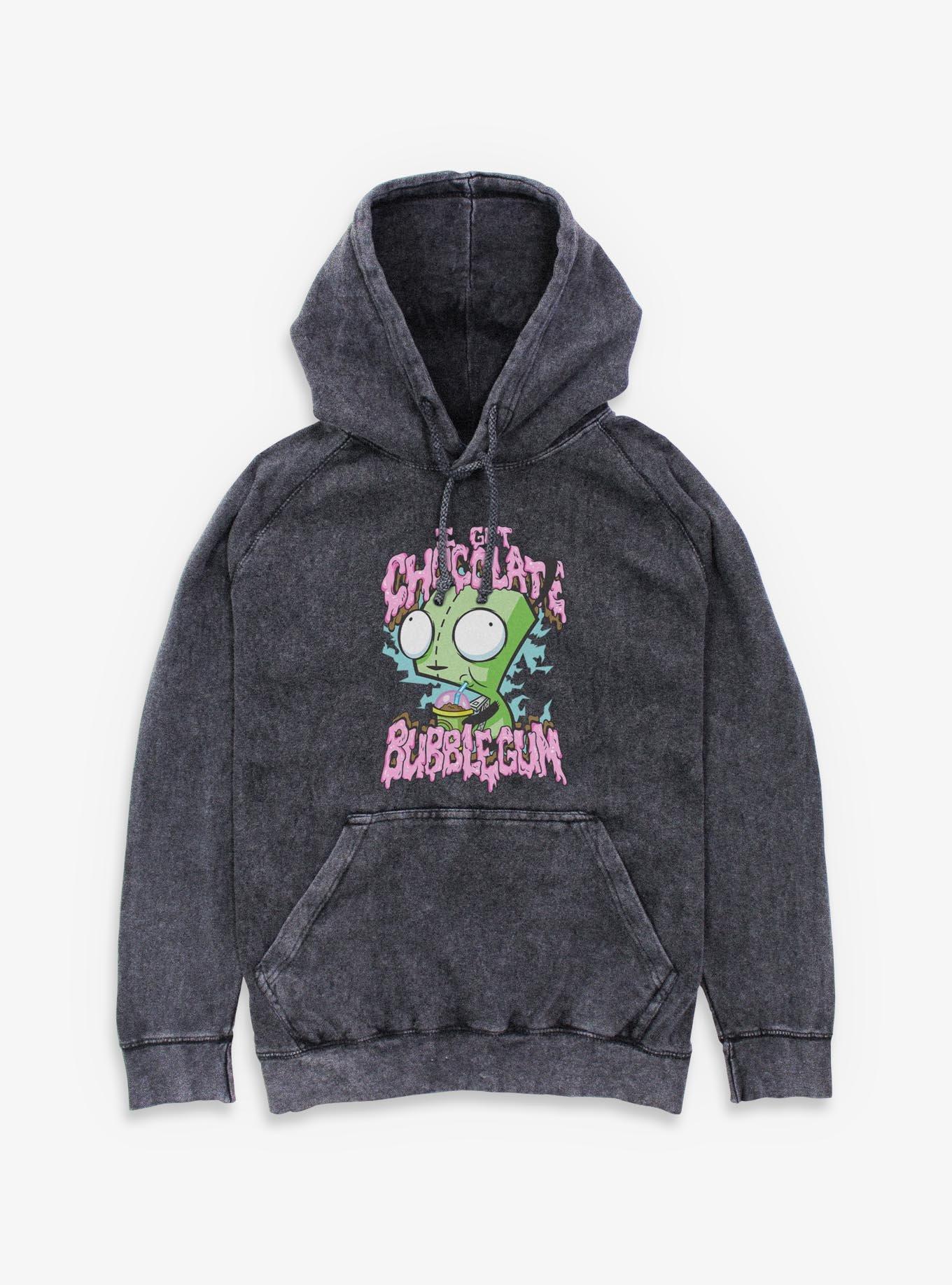 Invader ZIM I Got Chocolate Bubblegum Mineral Wash Hoodie, , hi-res
