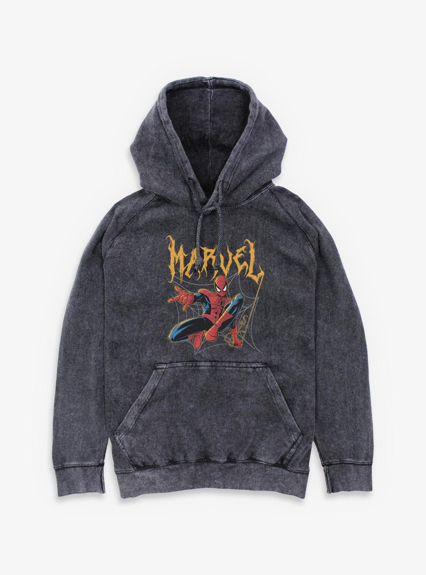 Marvel Spider-Man Spooky Swing Mineral Wash Hoodie, , hi-res