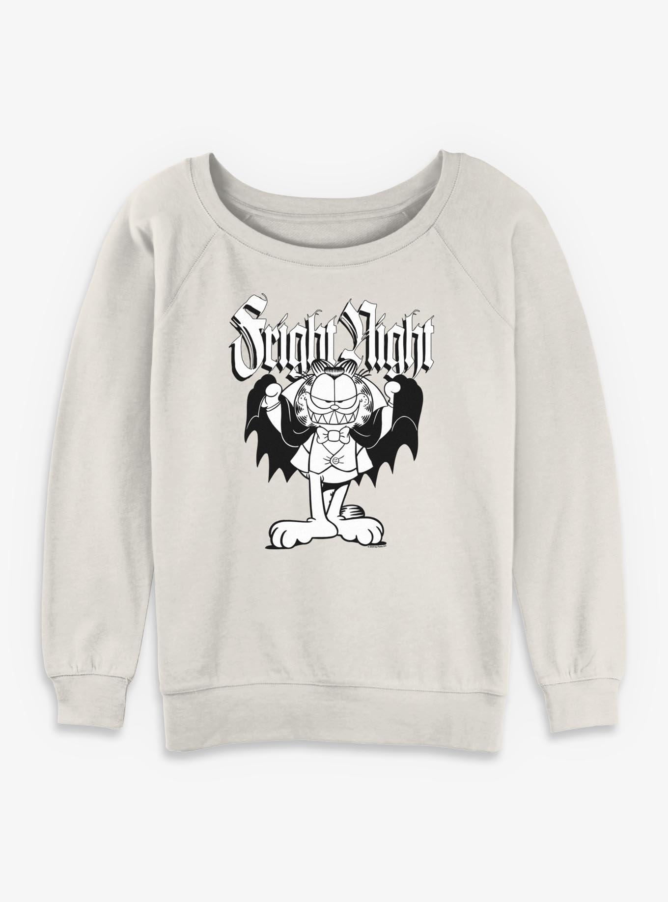 Garfield Fright Night Cape Girls Slouchy Sweatshirt