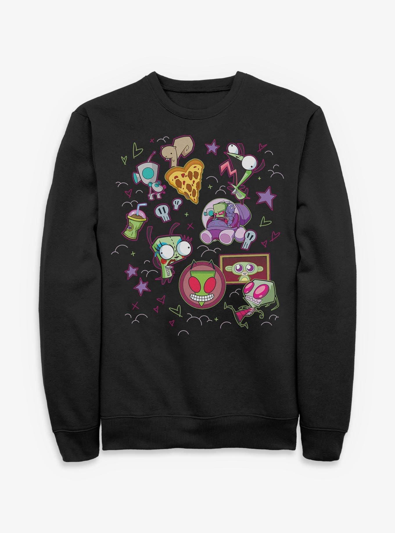 Invader ZIM Stickers Sweatshirt