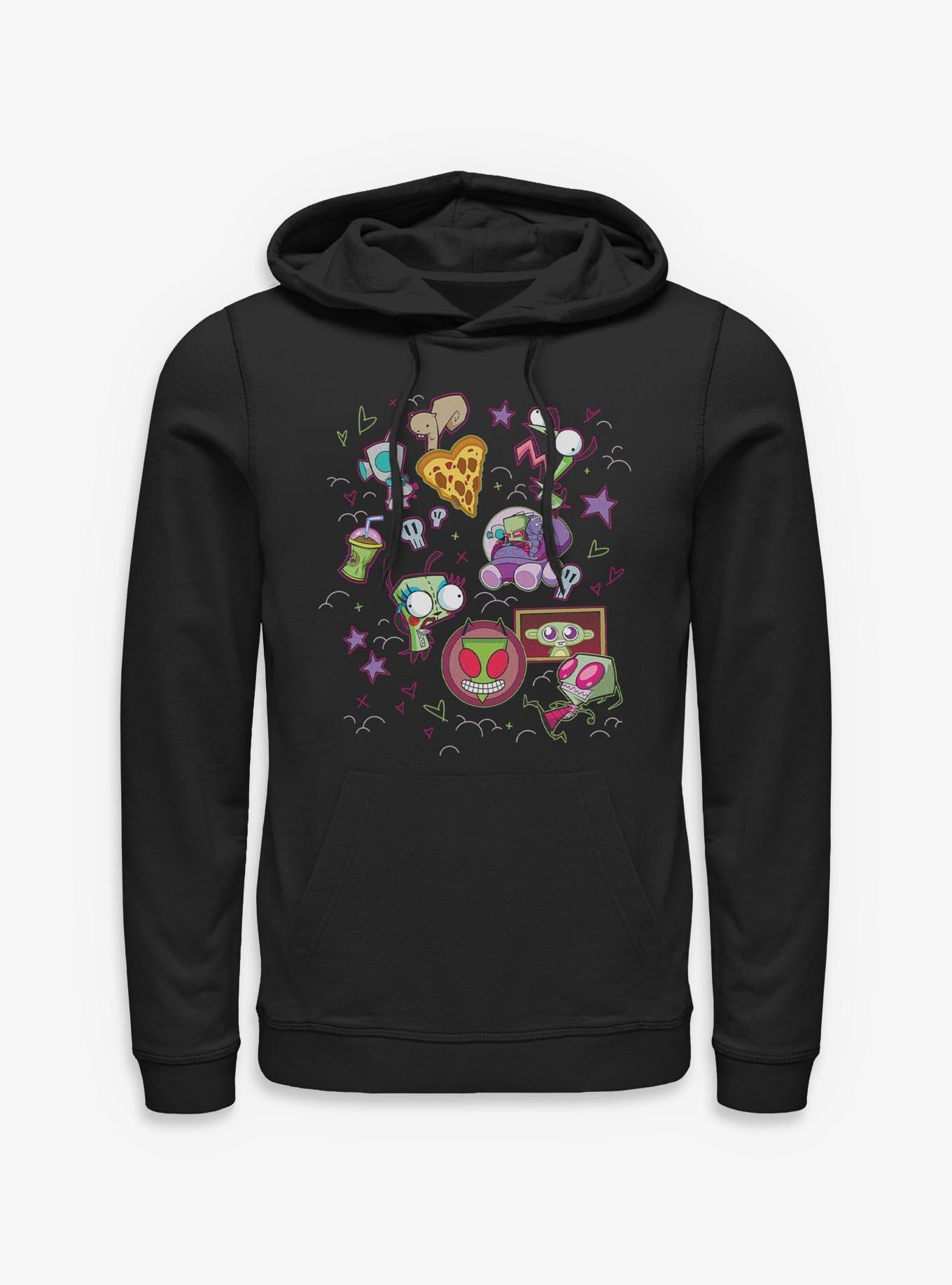Invader ZIM Stickers Hoodie
