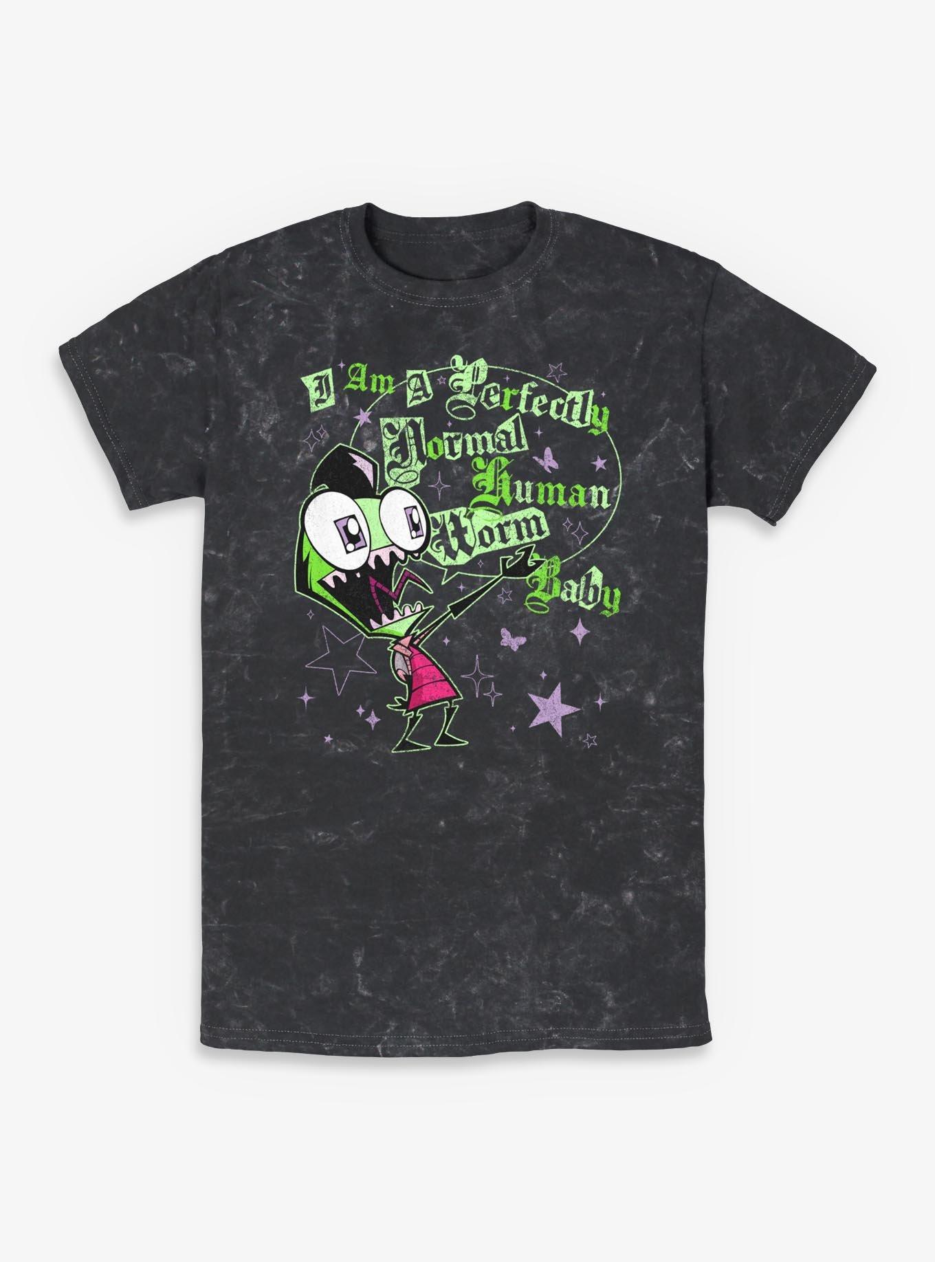 Invader ZIM Human Baby Worm Mineral Wash T-Shirt, , hi-res
