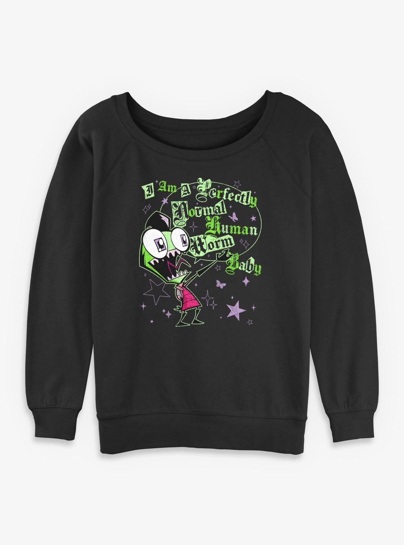 Invader ZIM Human Baby Worm Girls Slouchy Sweatshirt, , hi-res