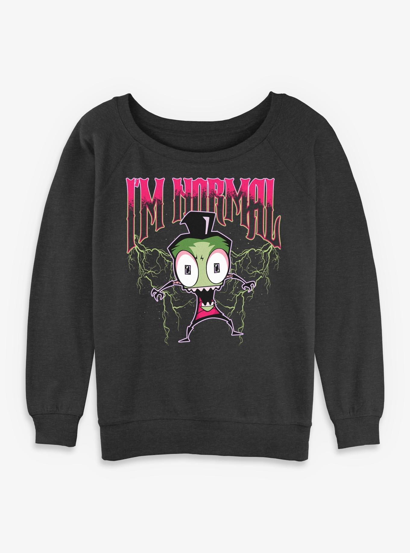 Invader ZIM I'm Normal Girls Slouchy Sweatshirt, , hi-res