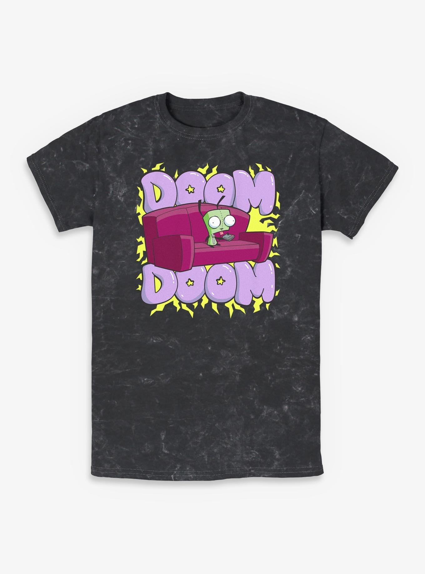 Invader ZIM Doom Couch Mineral Wash T-Shirt, , hi-res