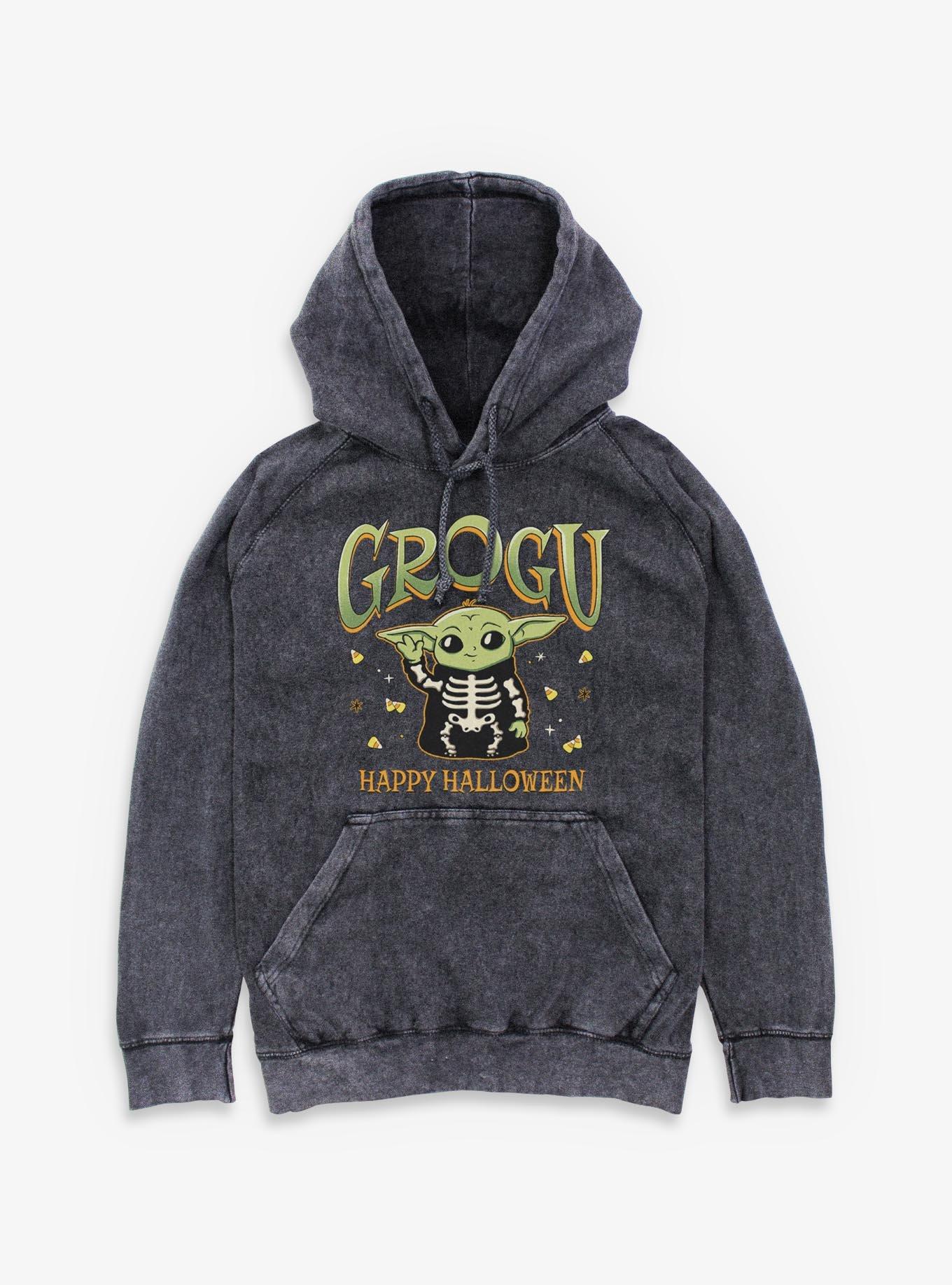 Star Wars The Mandalorian Grogu Halloween Mineral Wash Hoodie, , hi-res