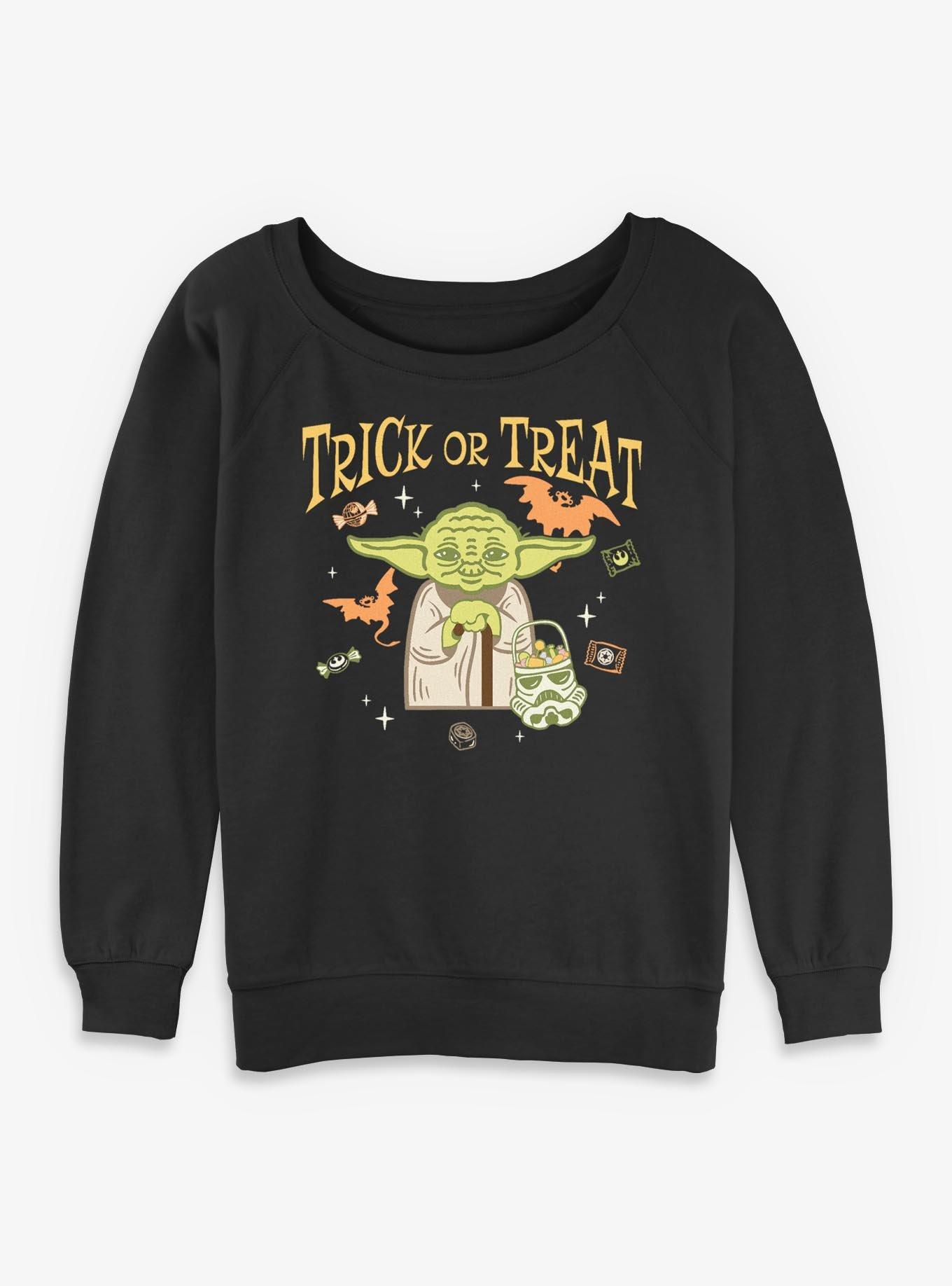 Star Wars Yoda Trick Or Treat Girls Slouchy Sweatshirt, , hi-res
