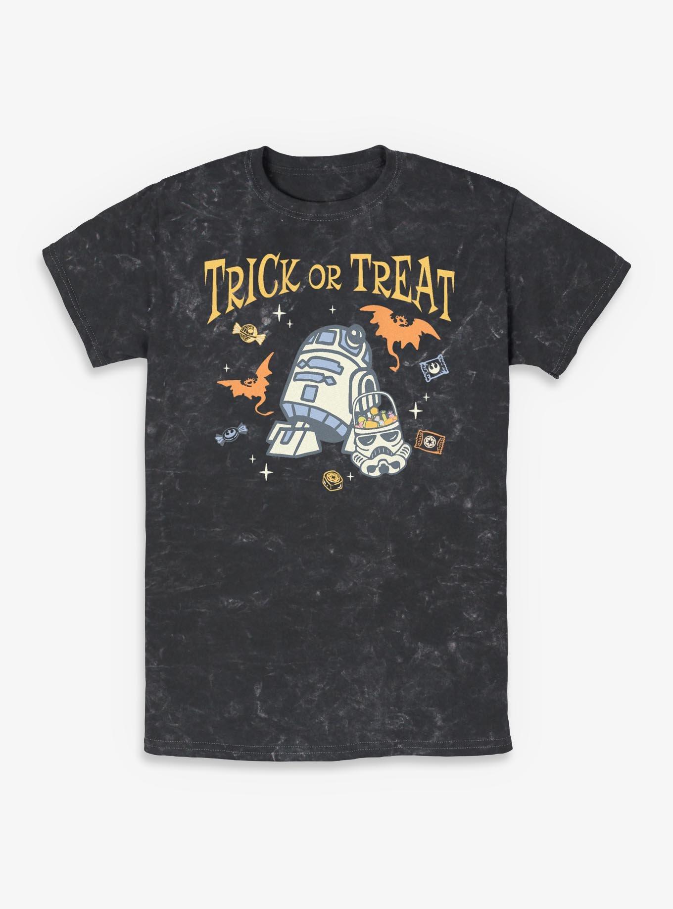 Star Wars R2-D2 Trick Or Treat Mineral Wash T-Shirt, , hi-res