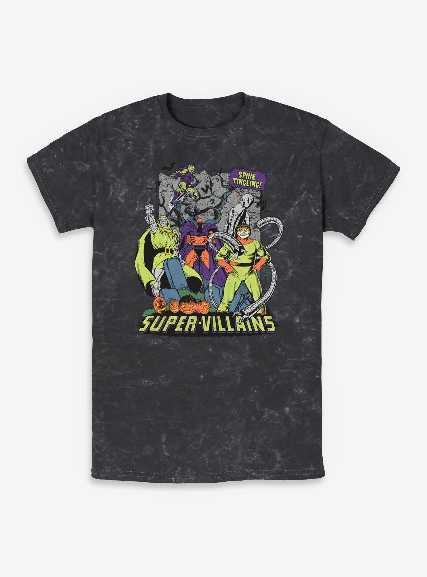 Marvel Super Villains Spine Tingling Mineral Wash T-Shirt