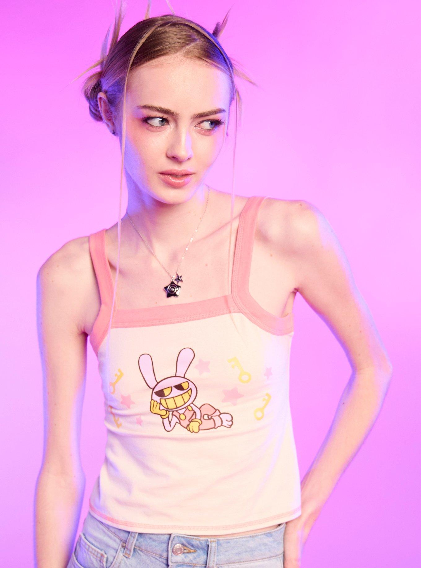 The Amazing Digital Circus Jax Contrast Girls Crop Tank Top, , hi-res