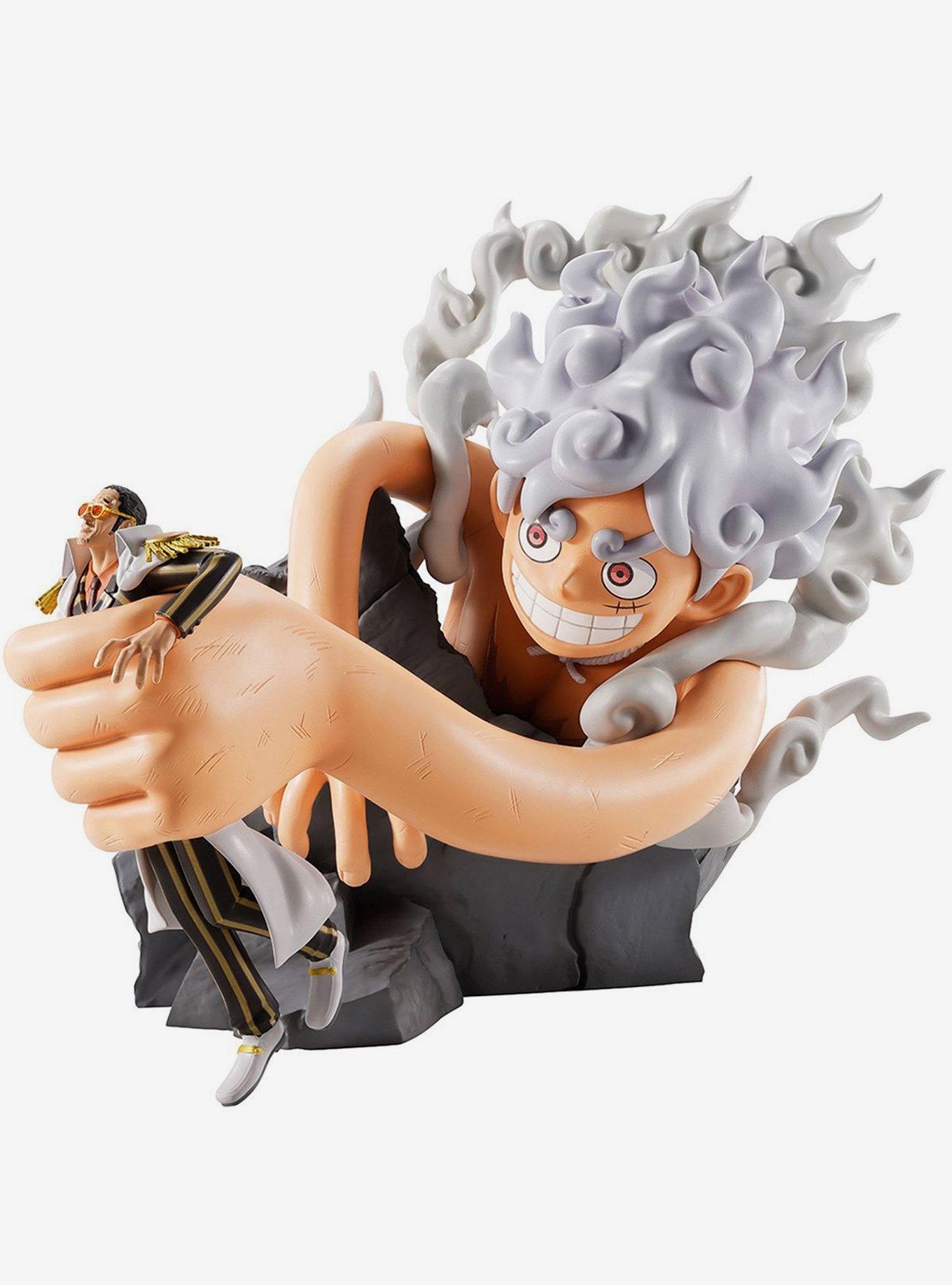 Bandai Namco One Piece Revible Moment Ichibansho Monkey D. Luffy Gear 5 vs. Borsalino (Burst of Energy) Figure, , hi-res