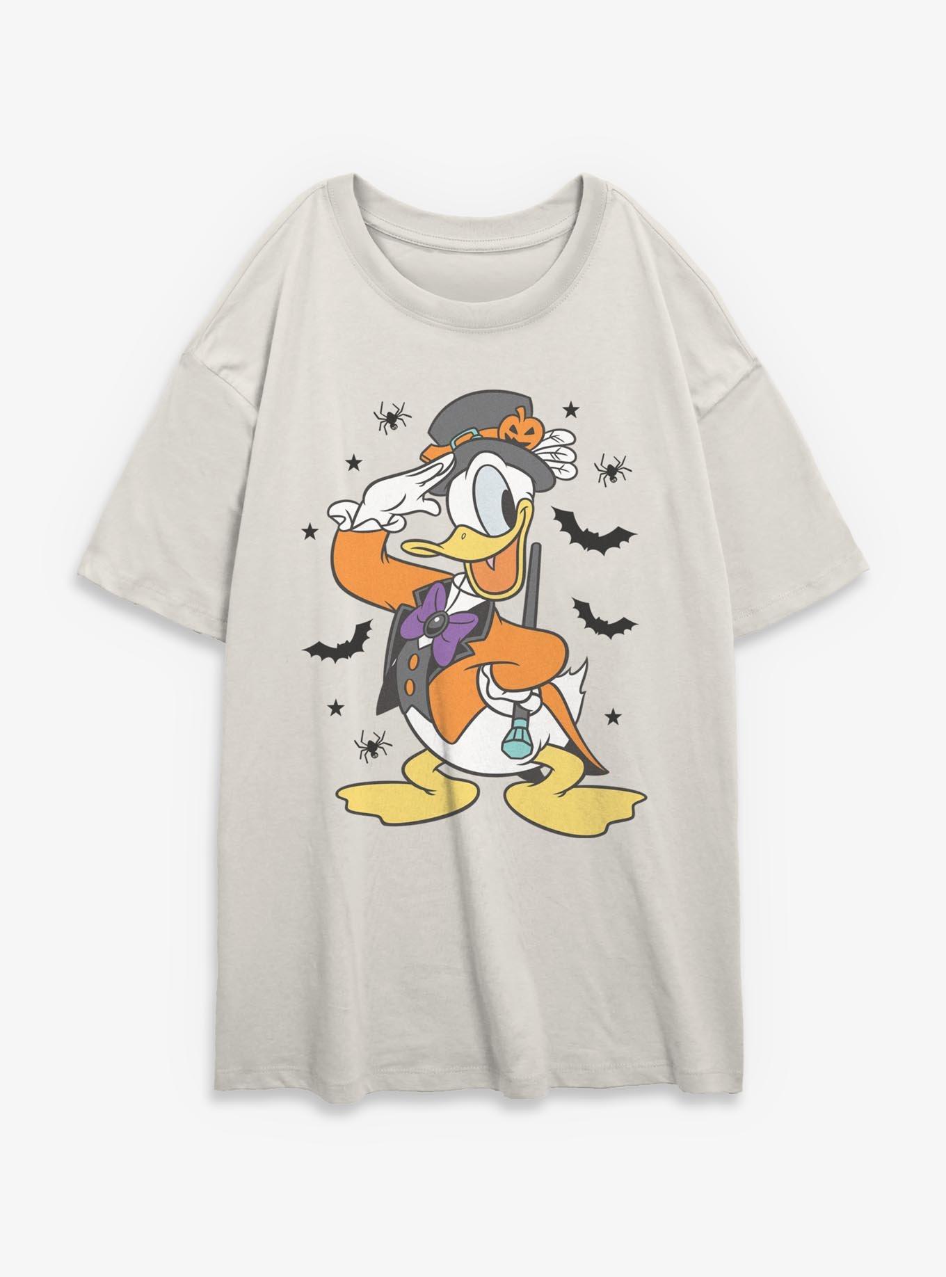 Disney Donald Duck Spooky Vibes Donald Duck Womens Oversized T-Shirt, EGRET, hi-res