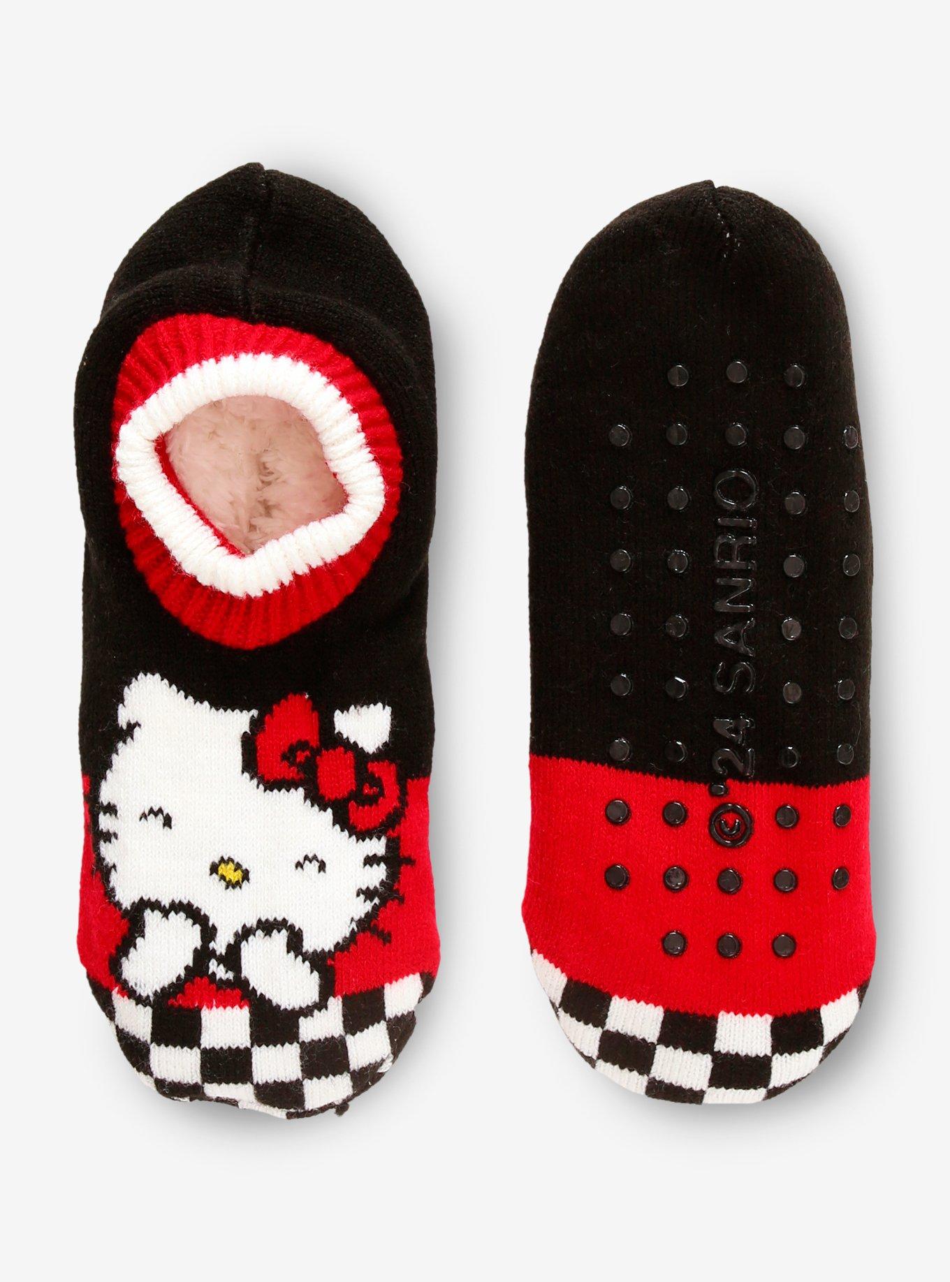 Hello Kitty Race Grid Cozy Slippers, , hi-res