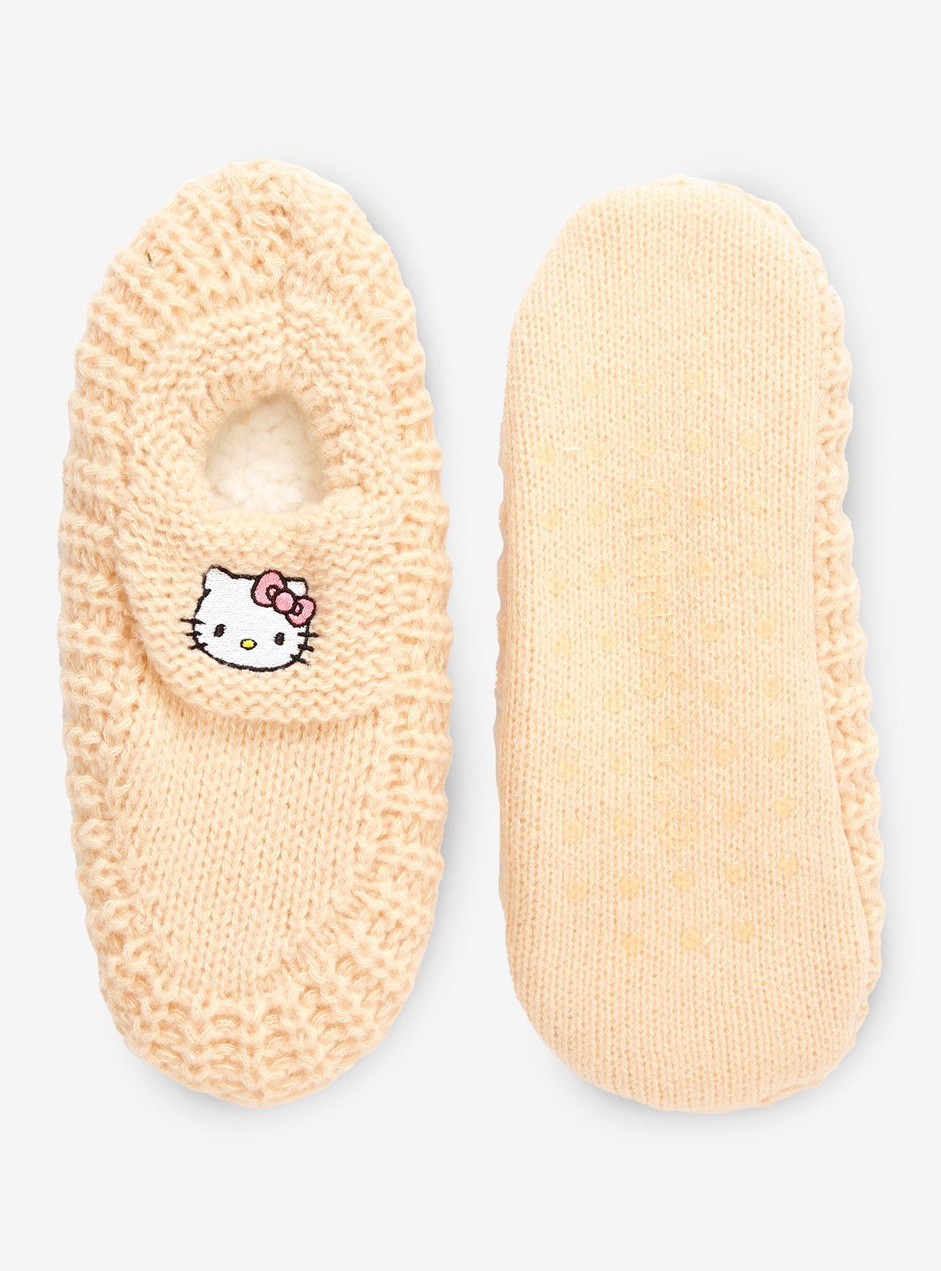 Hello Kitty Chunky Knit Cozy Slippers, , hi-res