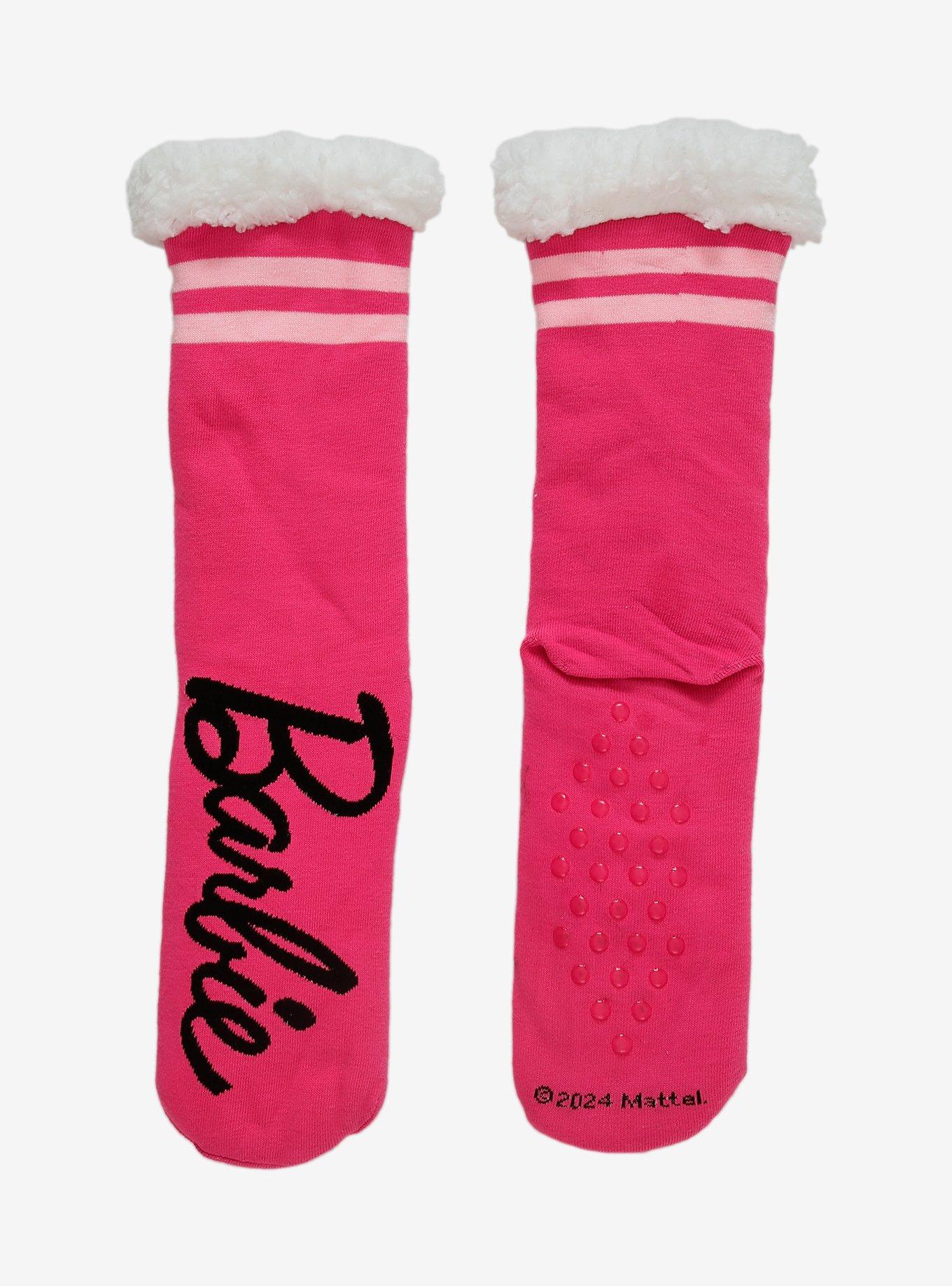 Barbie Hot Pink Cozy Slipper Socks, , hi-res