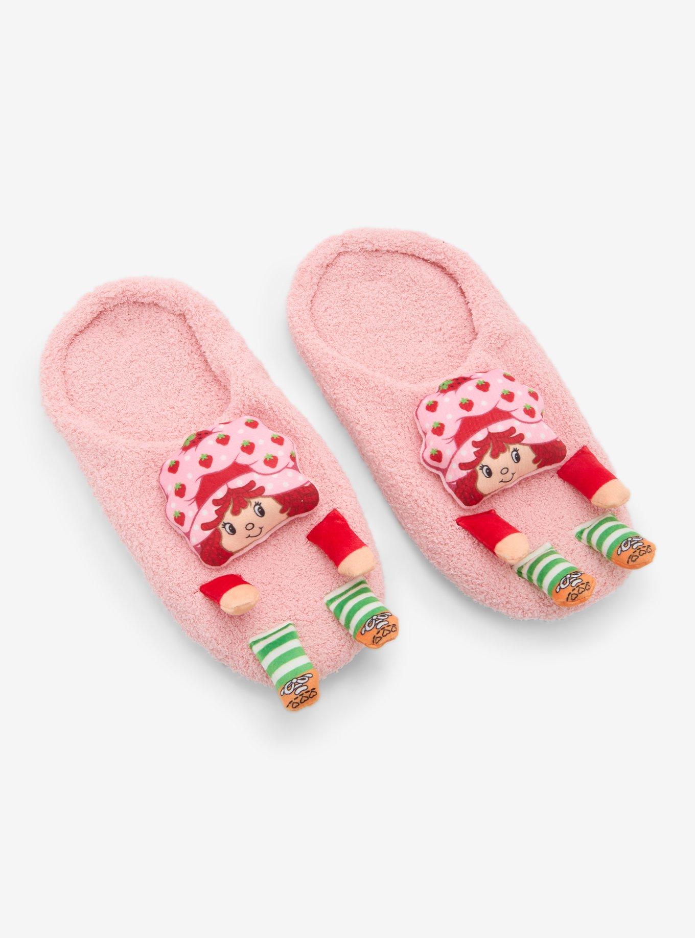 Strawberry Shortcake Figural Sherpa Slippers, , hi-res
