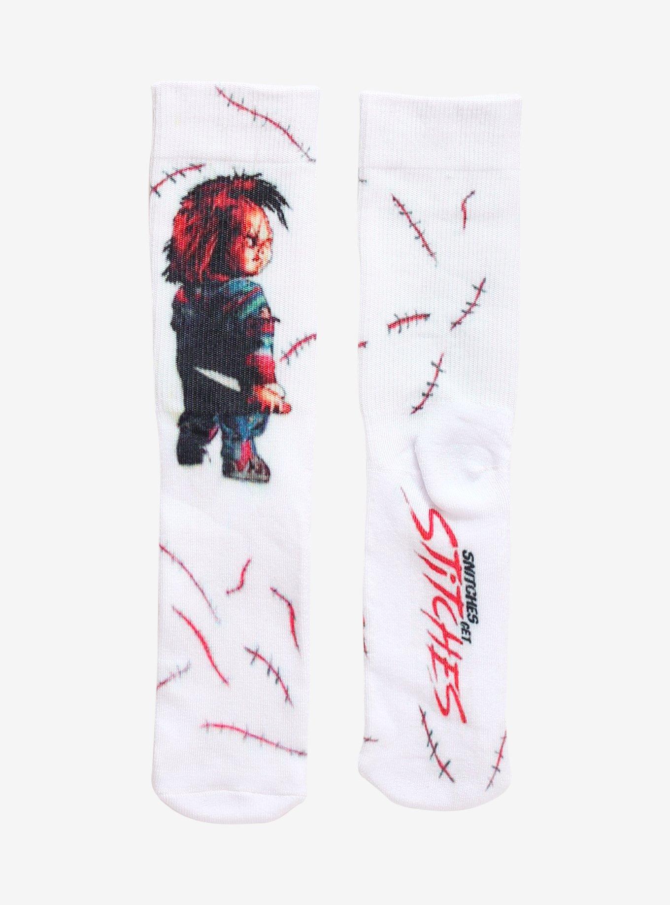 Chucky Stitches Crew Socks, , hi-res