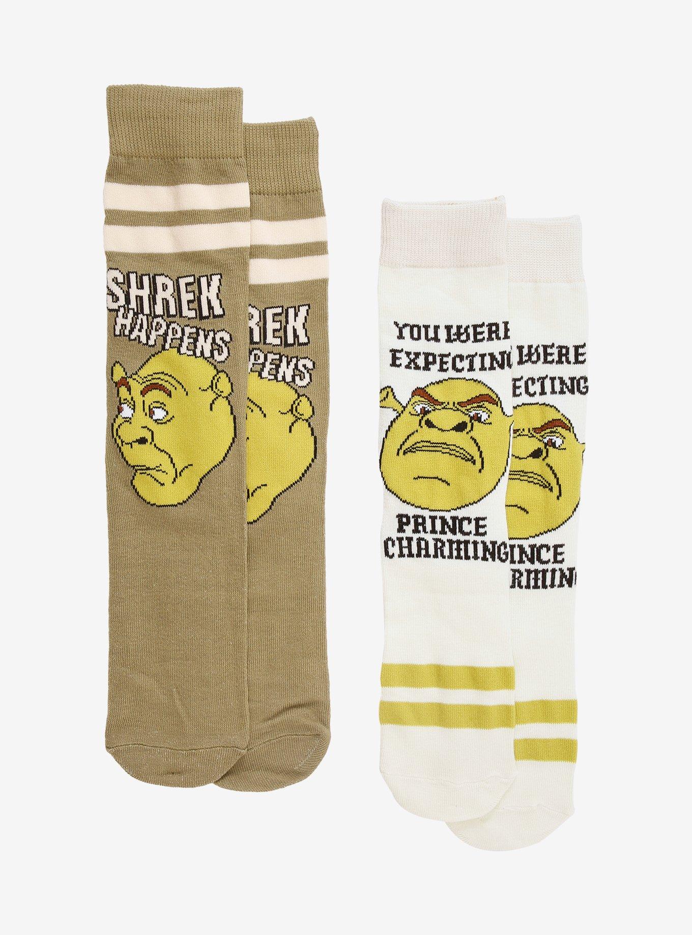 Shrek Meme Face Varsity Crew Socks, , hi-res