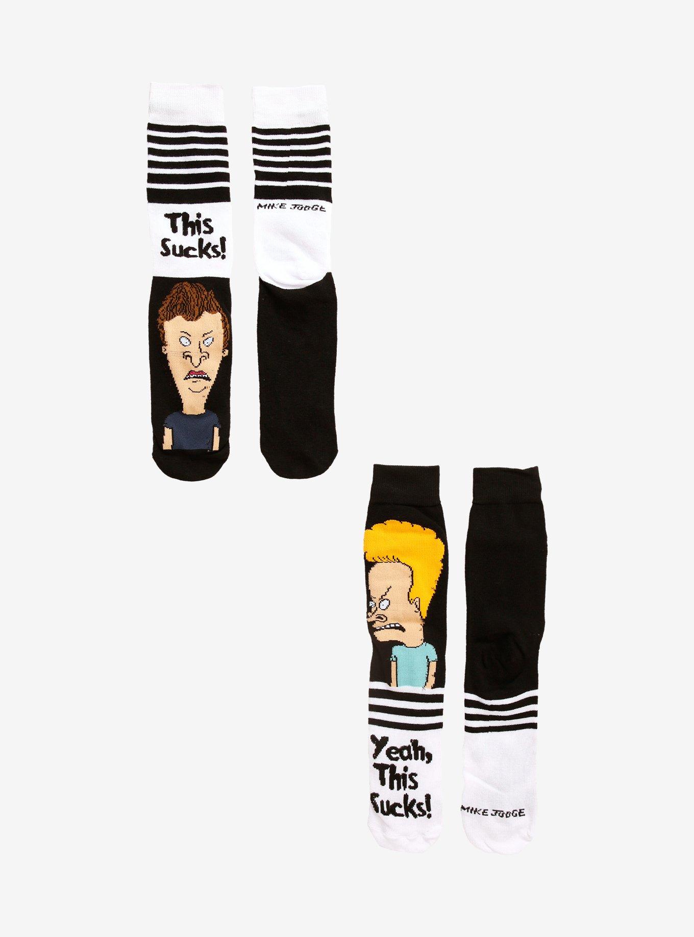 Beavis And Butt-Head This Sucks Crew Socks 2 Pair, , hi-res