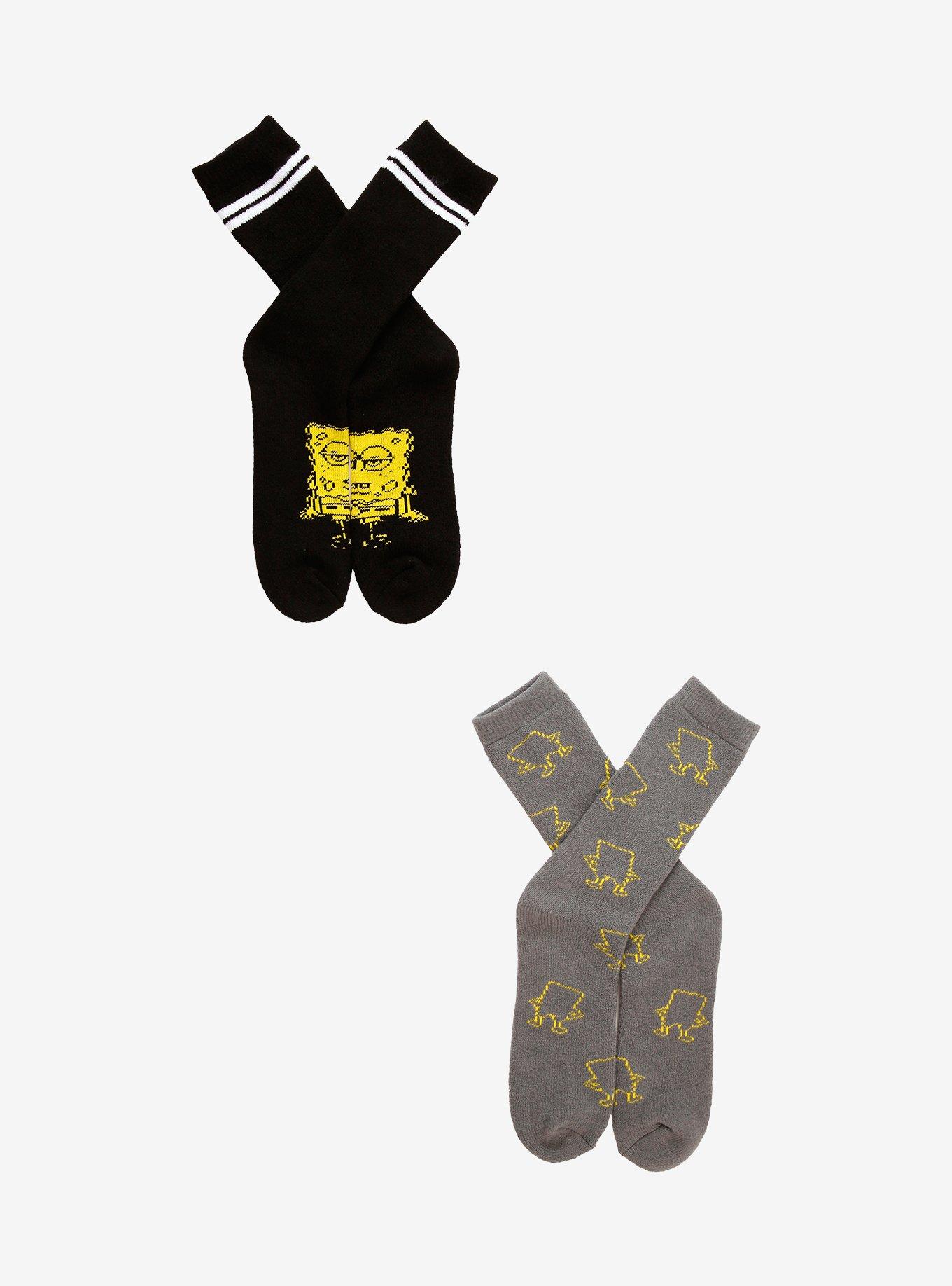 SpongeBob SquarePants Outline Varsity Crew Socks 2 Pair, , hi-res