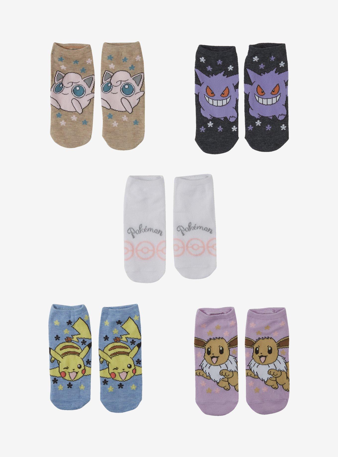 Pokémon Star Character No-Show Socks 5 Pair, , hi-res