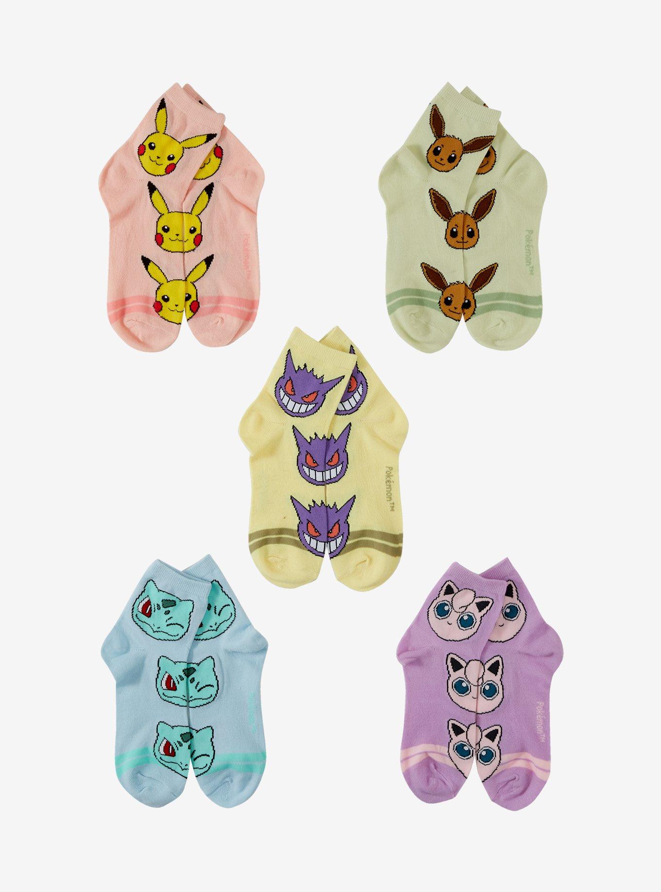 Pokémon Character Varsity Stripe Ankle Socks 5 Pair, , hi-res