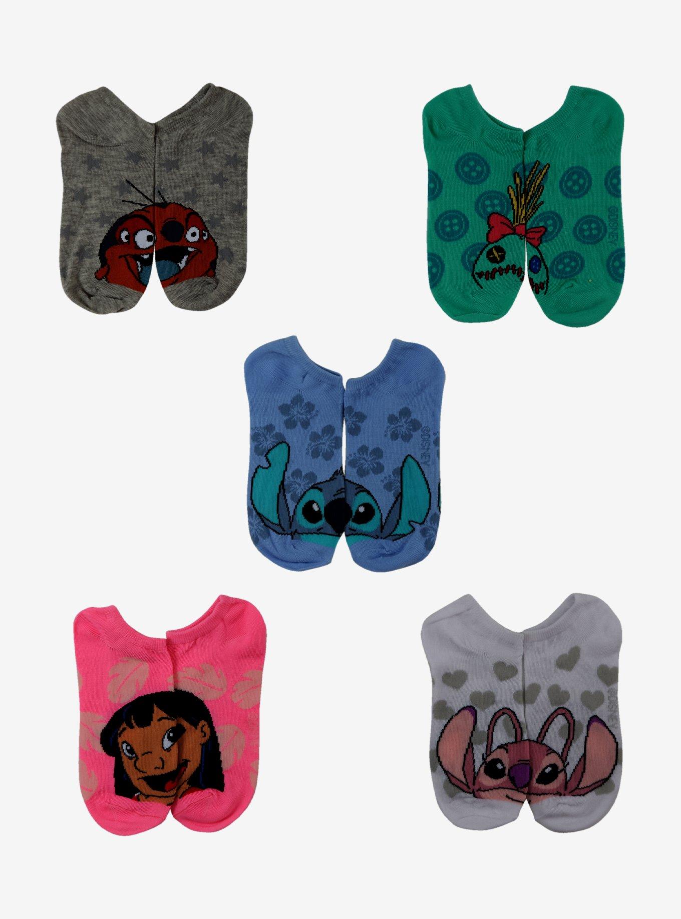 Disney Lilo & Stitch No-Show Socks 5 Pair, , hi-res
