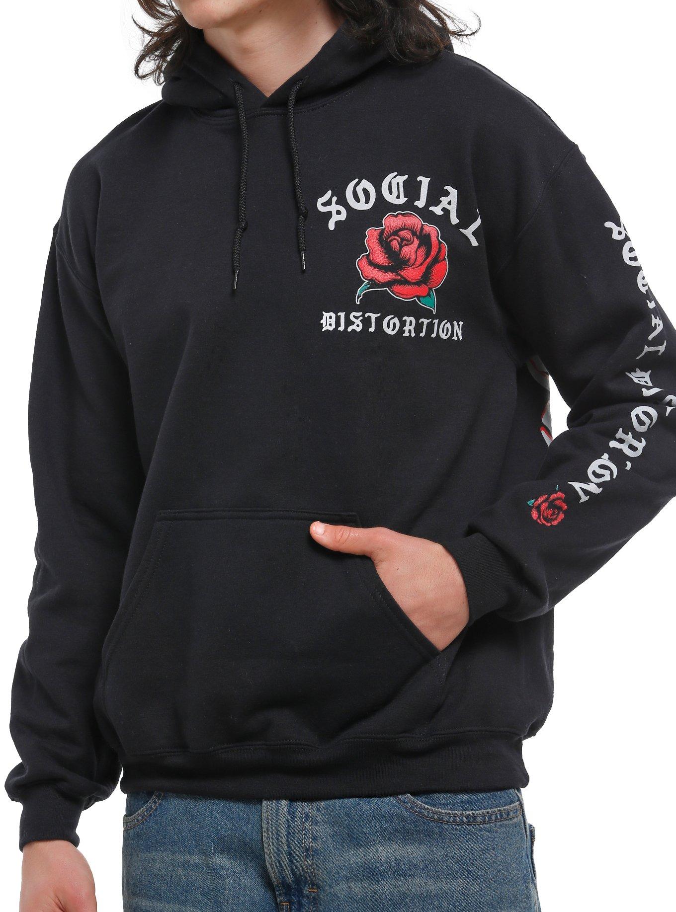 Social Distortion Roses Hoodie, , hi-res