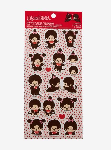 Monchhichi Flocked Stickers | Hot Topic